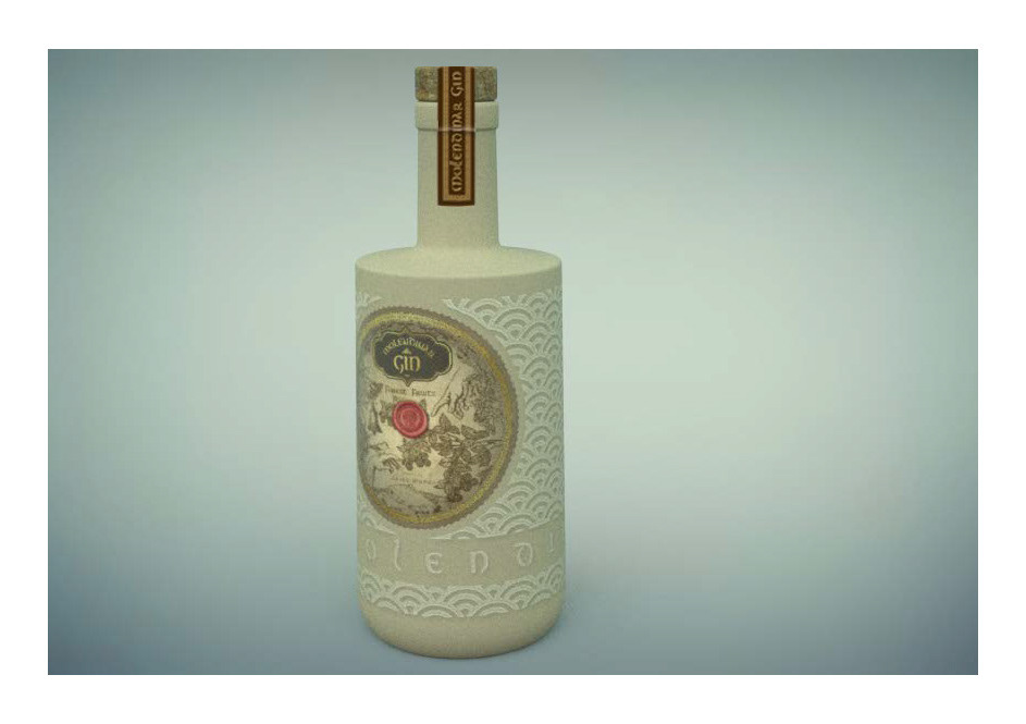Opaque bottle deign with neck label seal