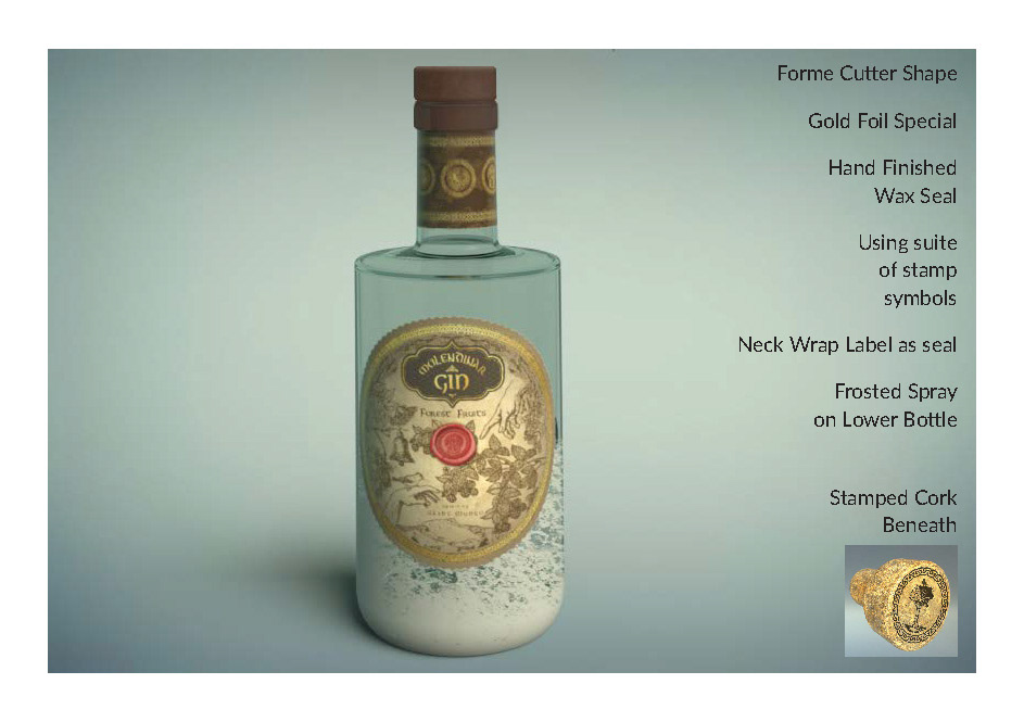 Bottle design and cork detail specification
