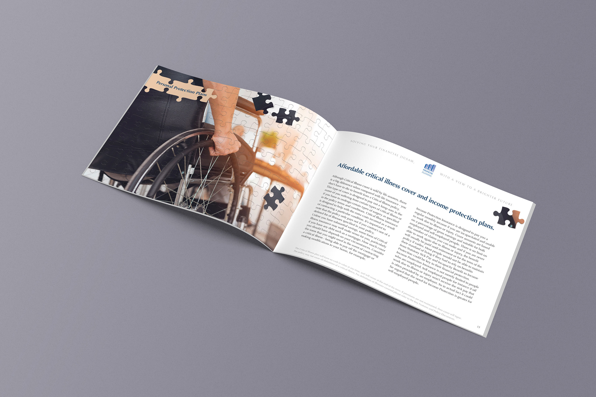 Design and copy content for critical illness cover.