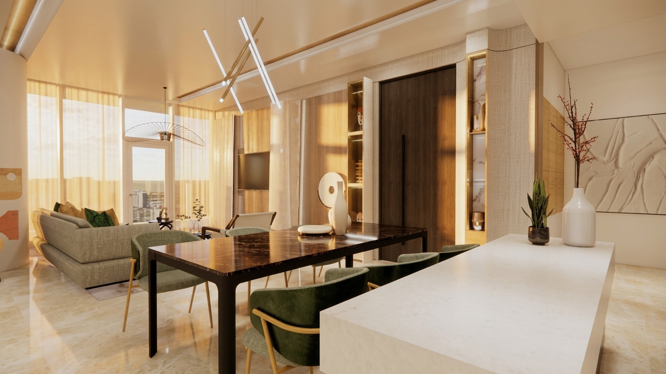 Living Dining Kitchen