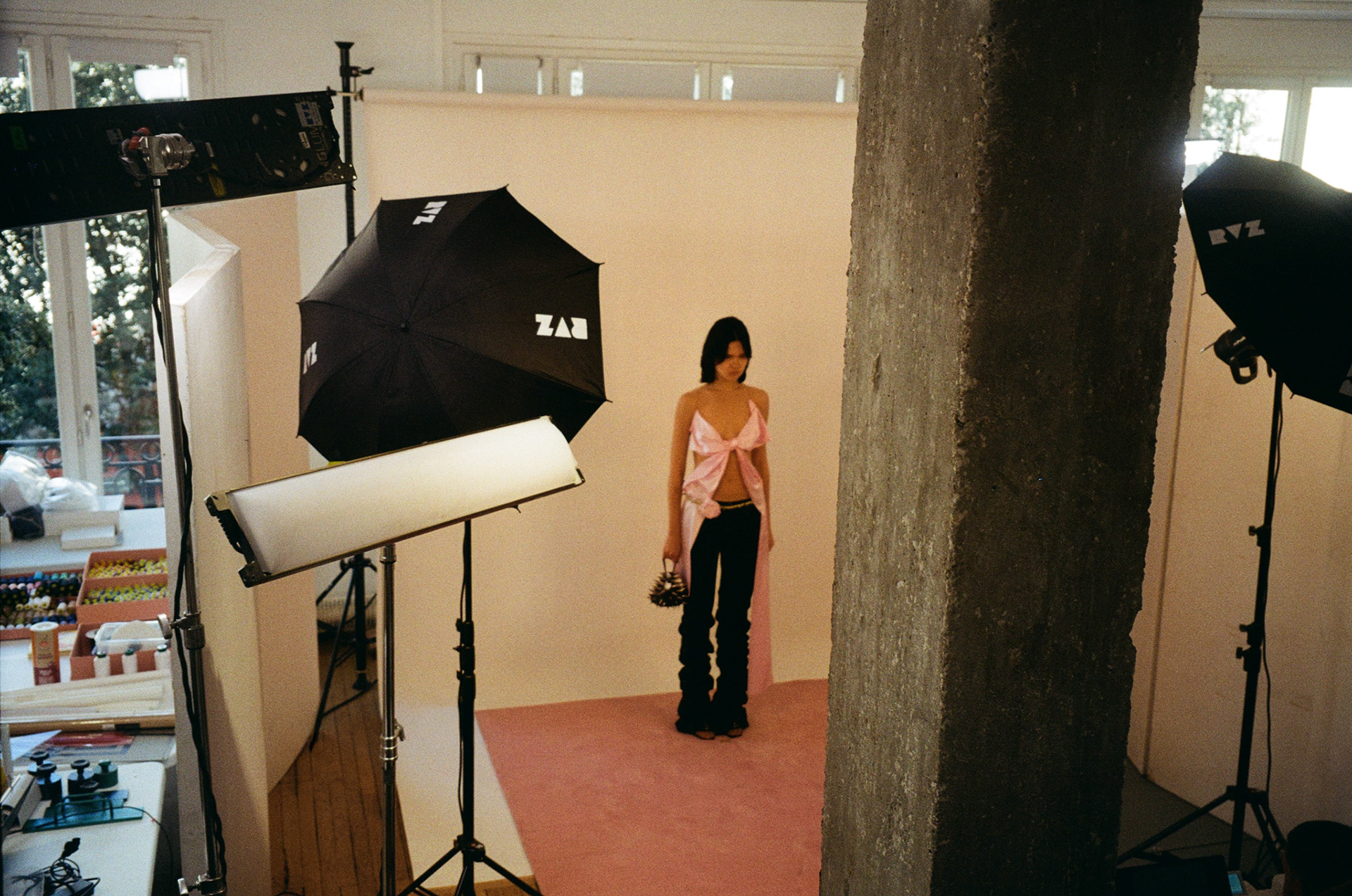 Backstage at Acne Studio 