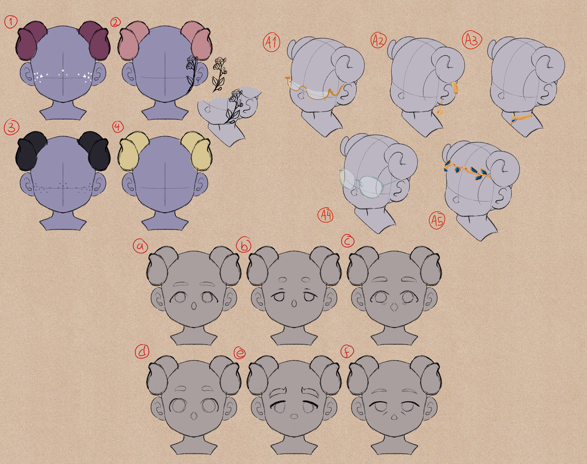 Faces and Accesories {Time: 30mins}
