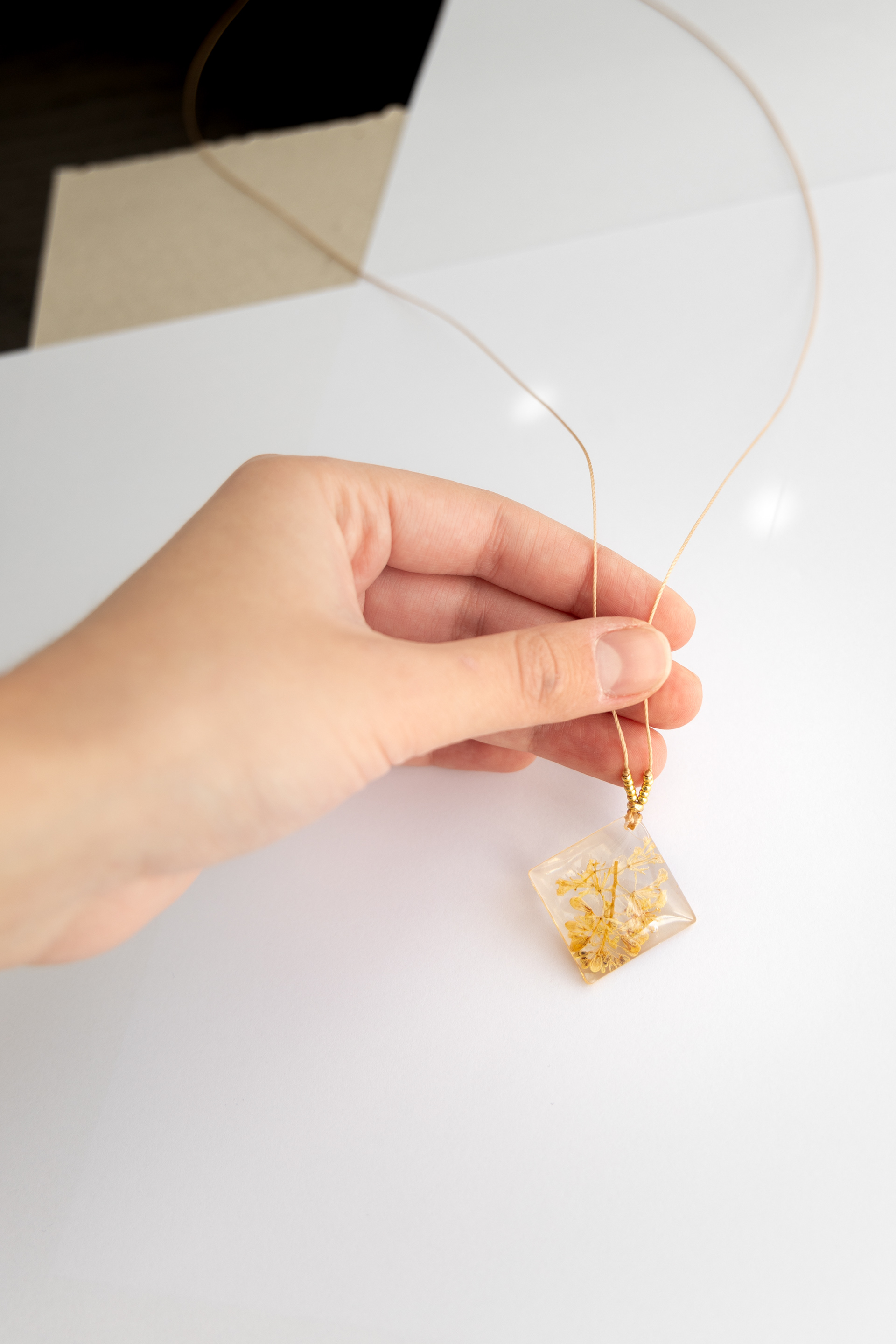 Yellow canola necklace