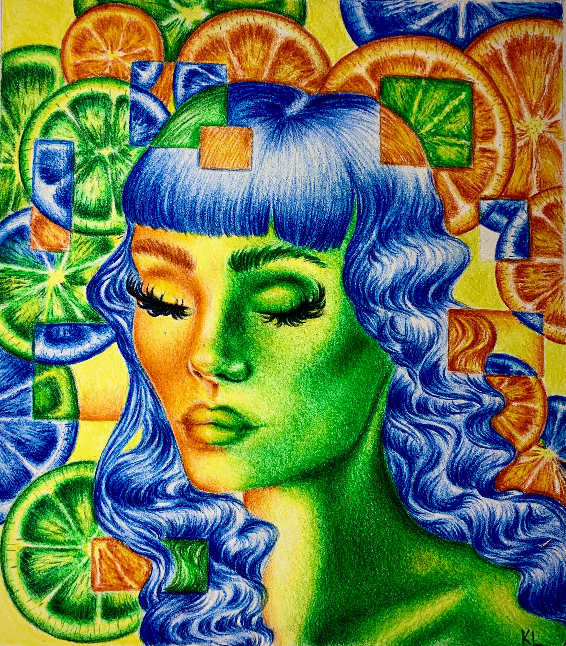 Falling Through Space / 2021 / 8x8"