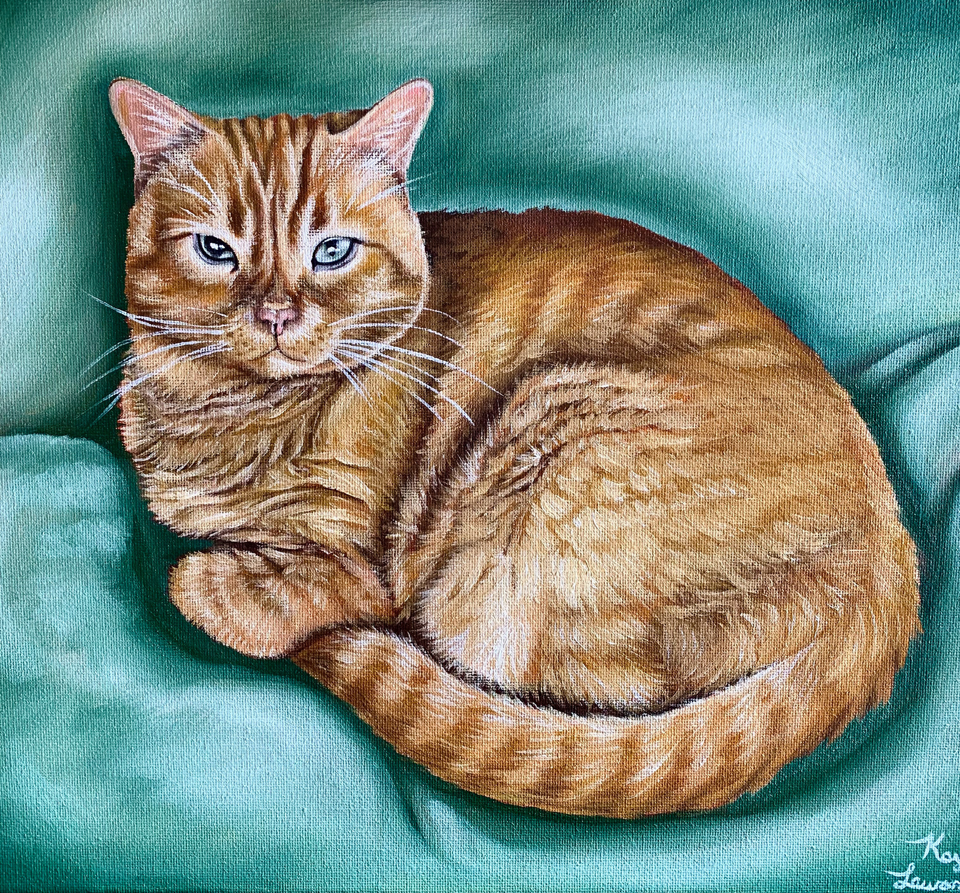 Honey Cat Portrait / 2023 / 12x16"