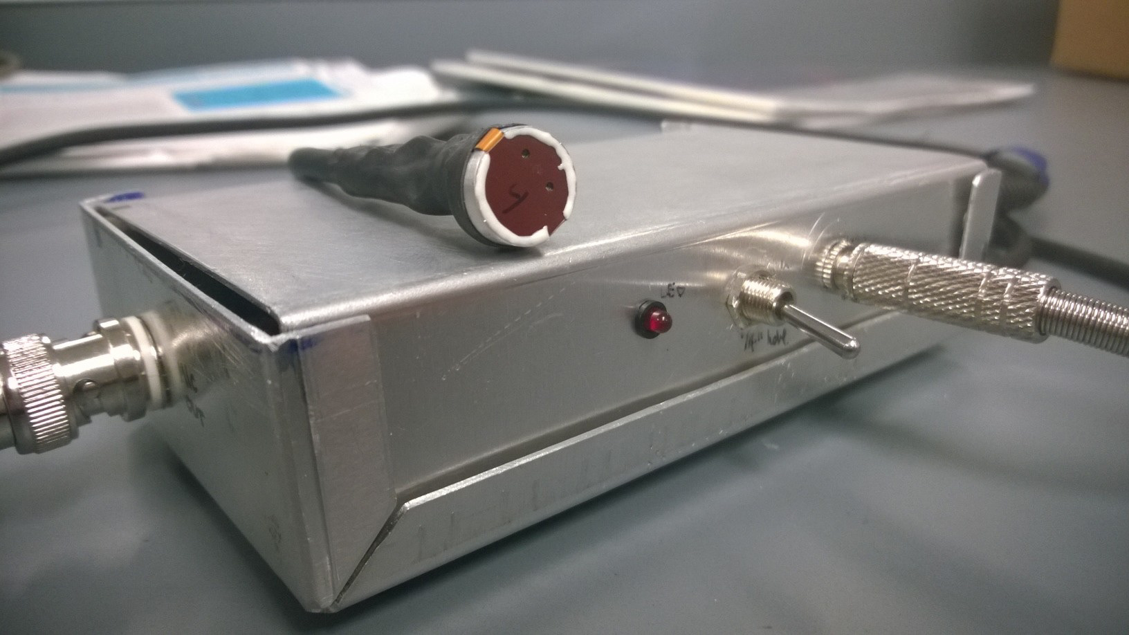Completed bias box for a combined cable with amplification input