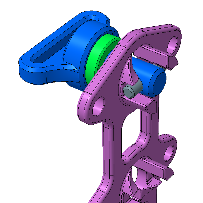 Rear view of harness attachment