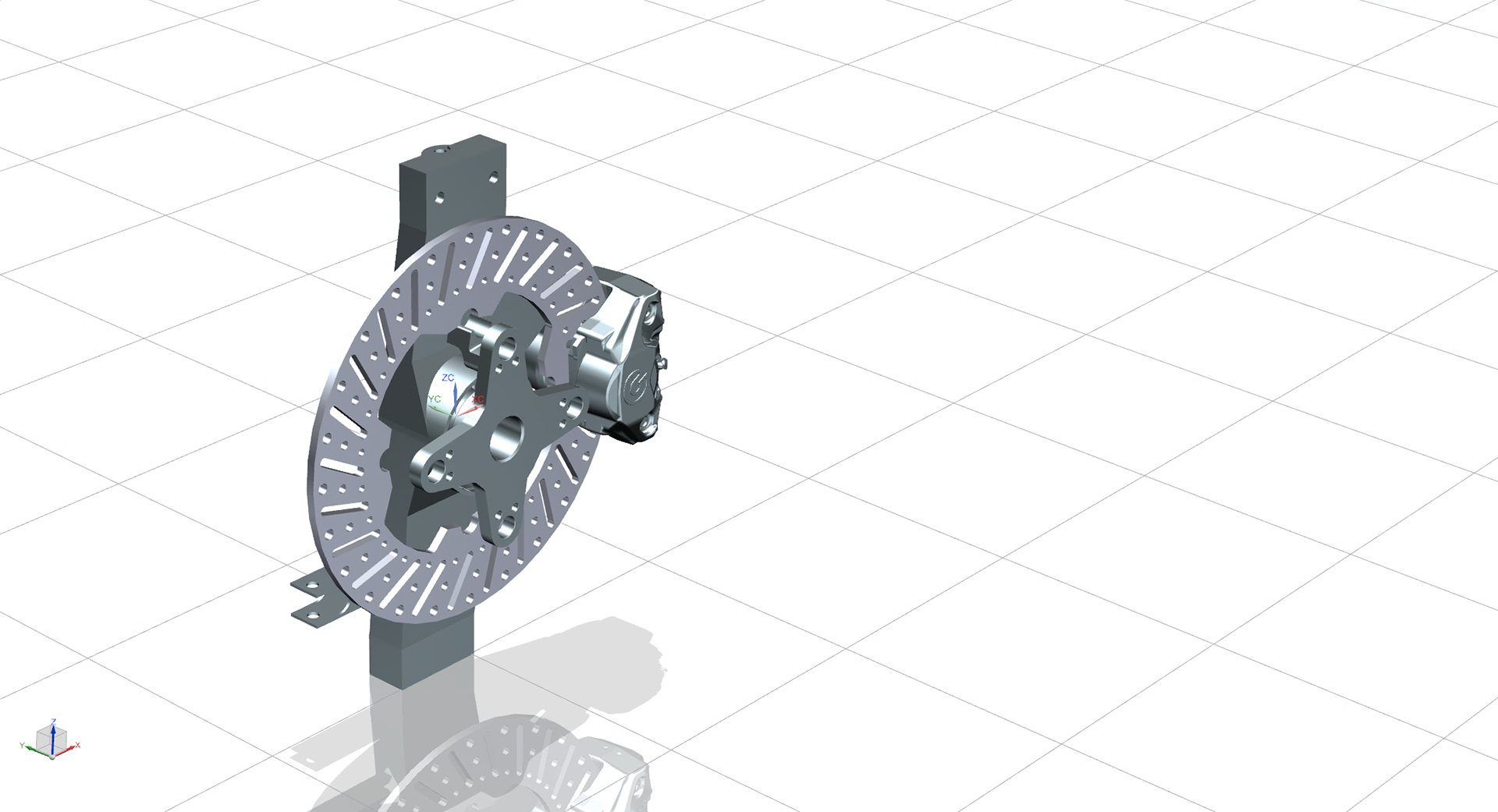 Outer view of corner assembly w/o wheel