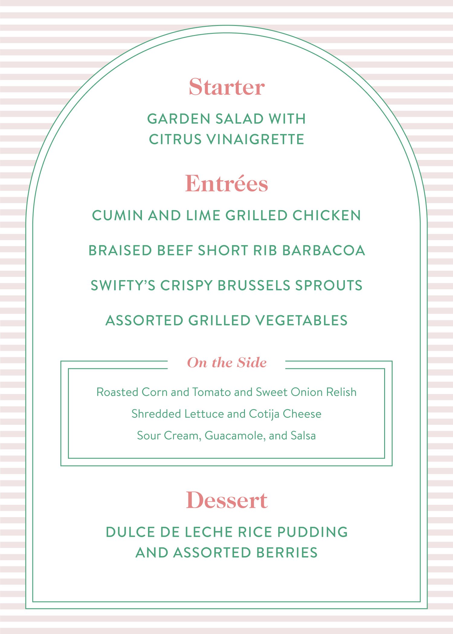 GOOD AT THE COLONY FOOD MENU