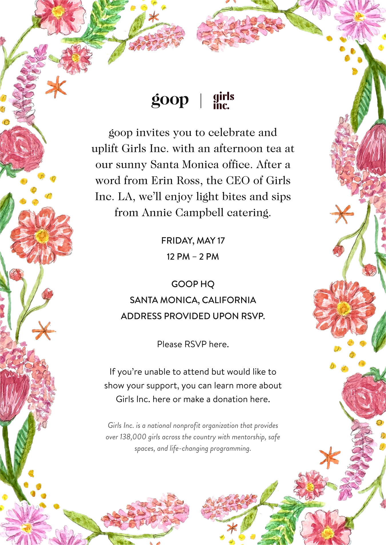 GOOP x GIRLS INC