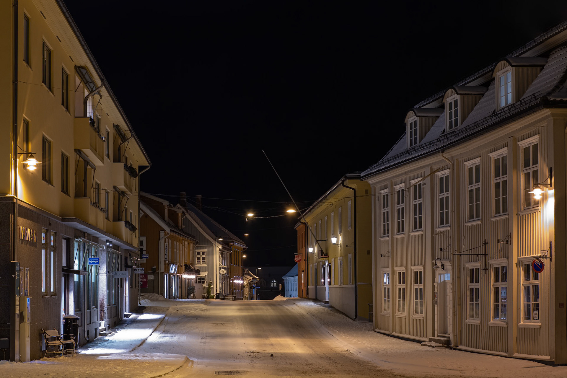 Main Street.  - Drøbak, Norway. November 2019
