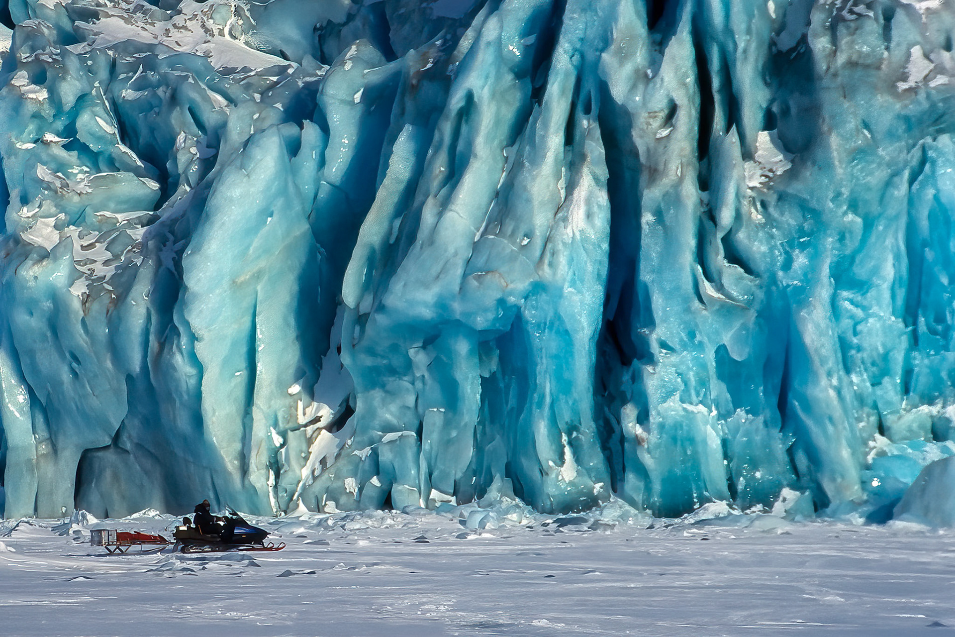 Man and Ice.  - Svalbard, Norway. April 1998