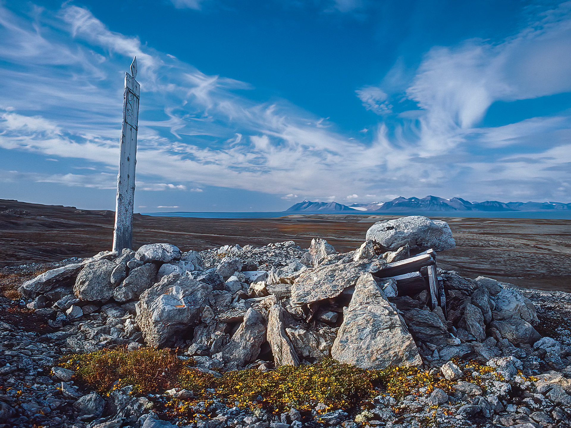 Buried on the Tundra.  - Bellsund, Svalbard. July 1985