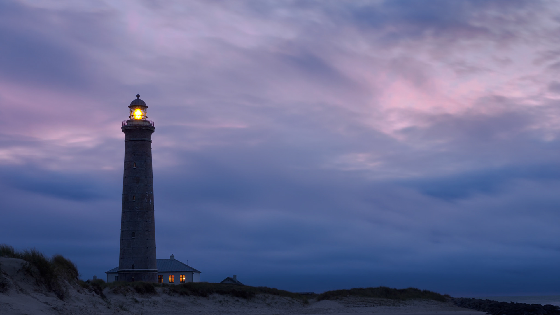 Lighthouse at Dawn.  - Skagen, Denmark.  October 2023