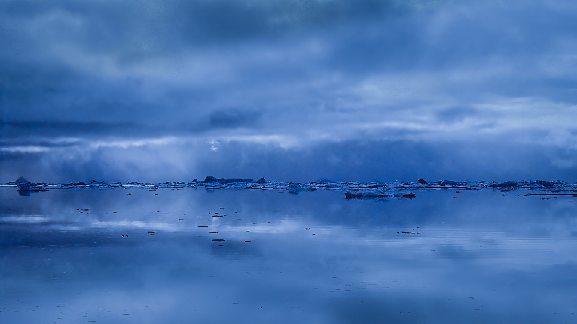 Sea, Ice and Sky.  - Wolstenholme Fjord, Northwest Greenland. August 1986