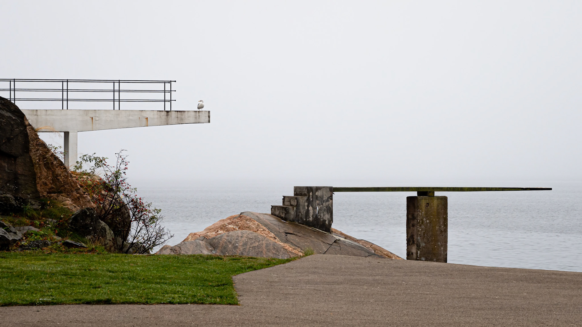 Fjordside Fog.   - Drøbak, Norway. September 2019.