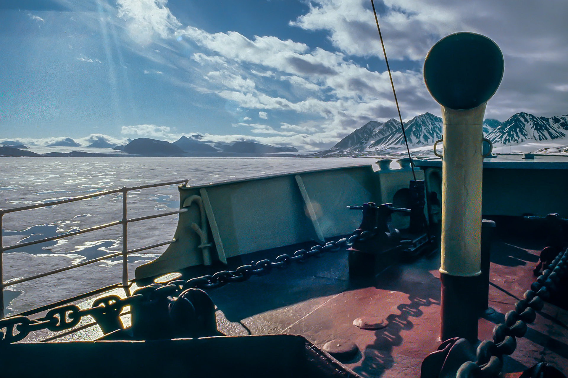 Stuck in Ice.  - Kongsfjorden, Svalbard. July 1979