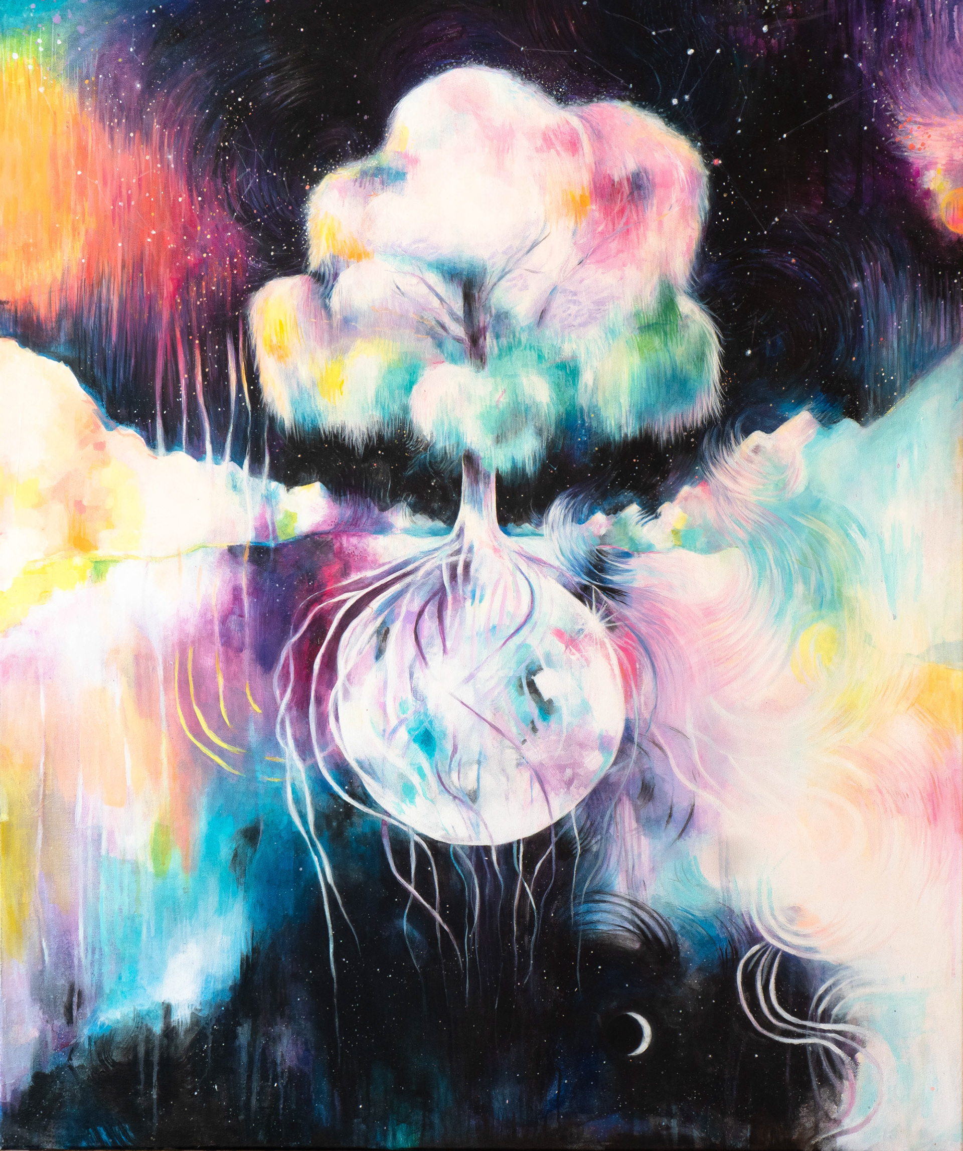 Connection 2021, akryyli kankaalle 100x 120 cm