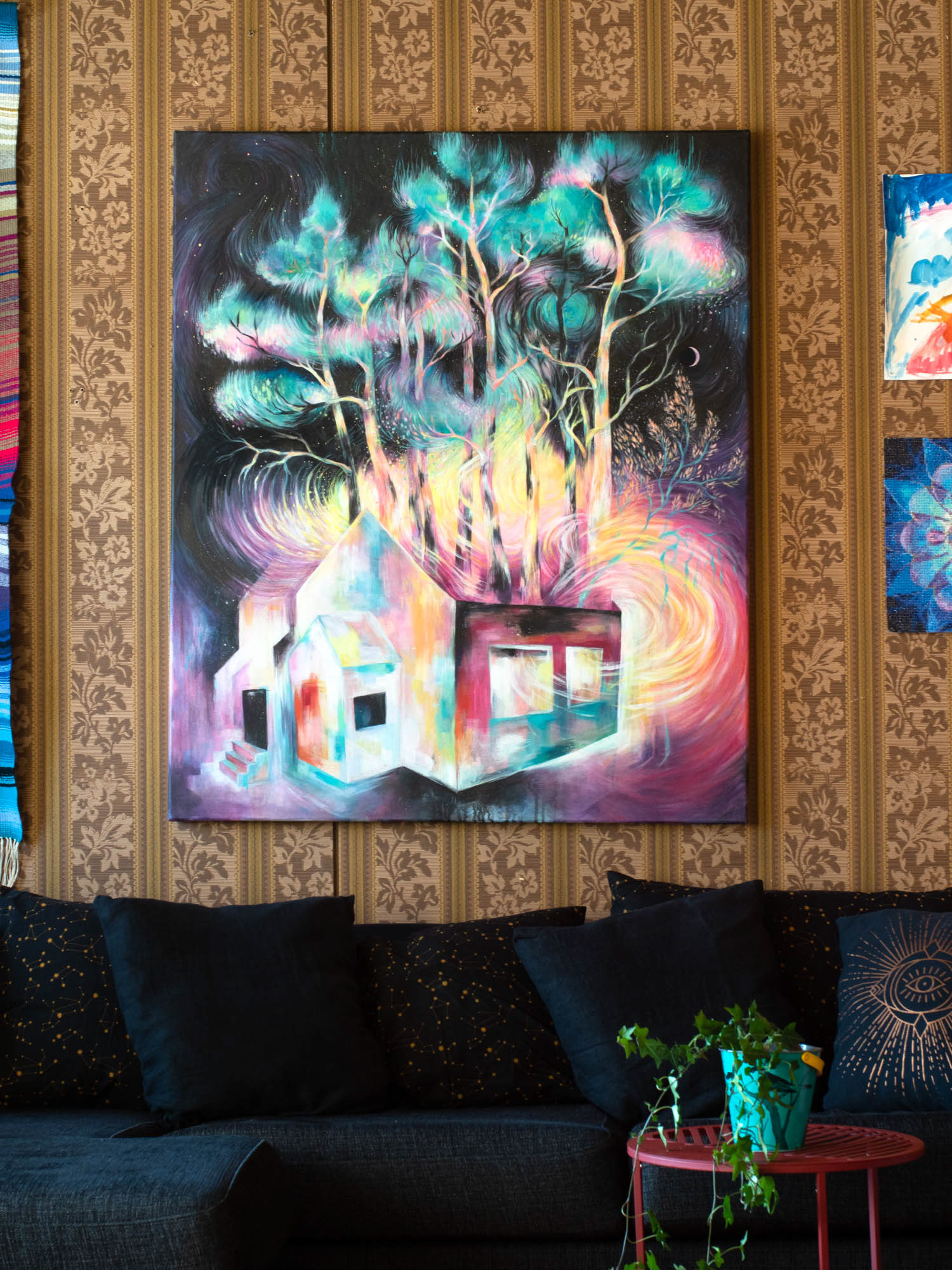 Miljöössä: Metsä sisälläni / Forest inside 2022 Akryyli kankaalle 100x 120