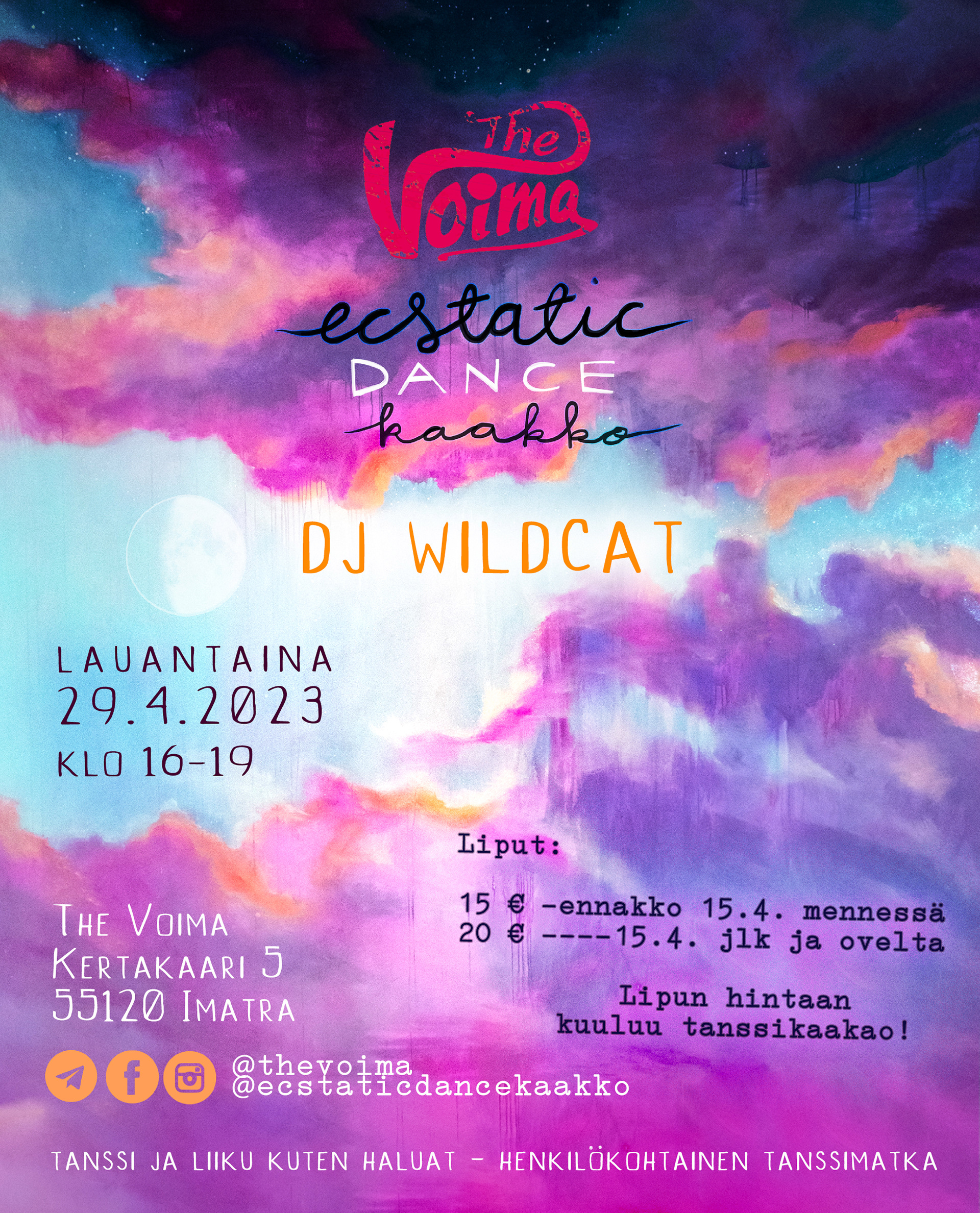 Ecstatic Dance -tapahtumajuliste 