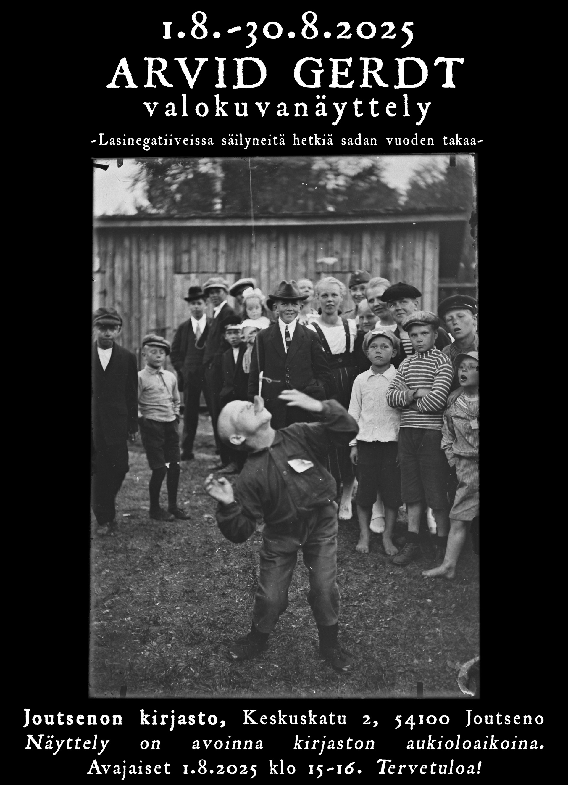 Näyttelyjuliste / TILAUSTYÖ  Julisteen kuva Arvid Gerdt