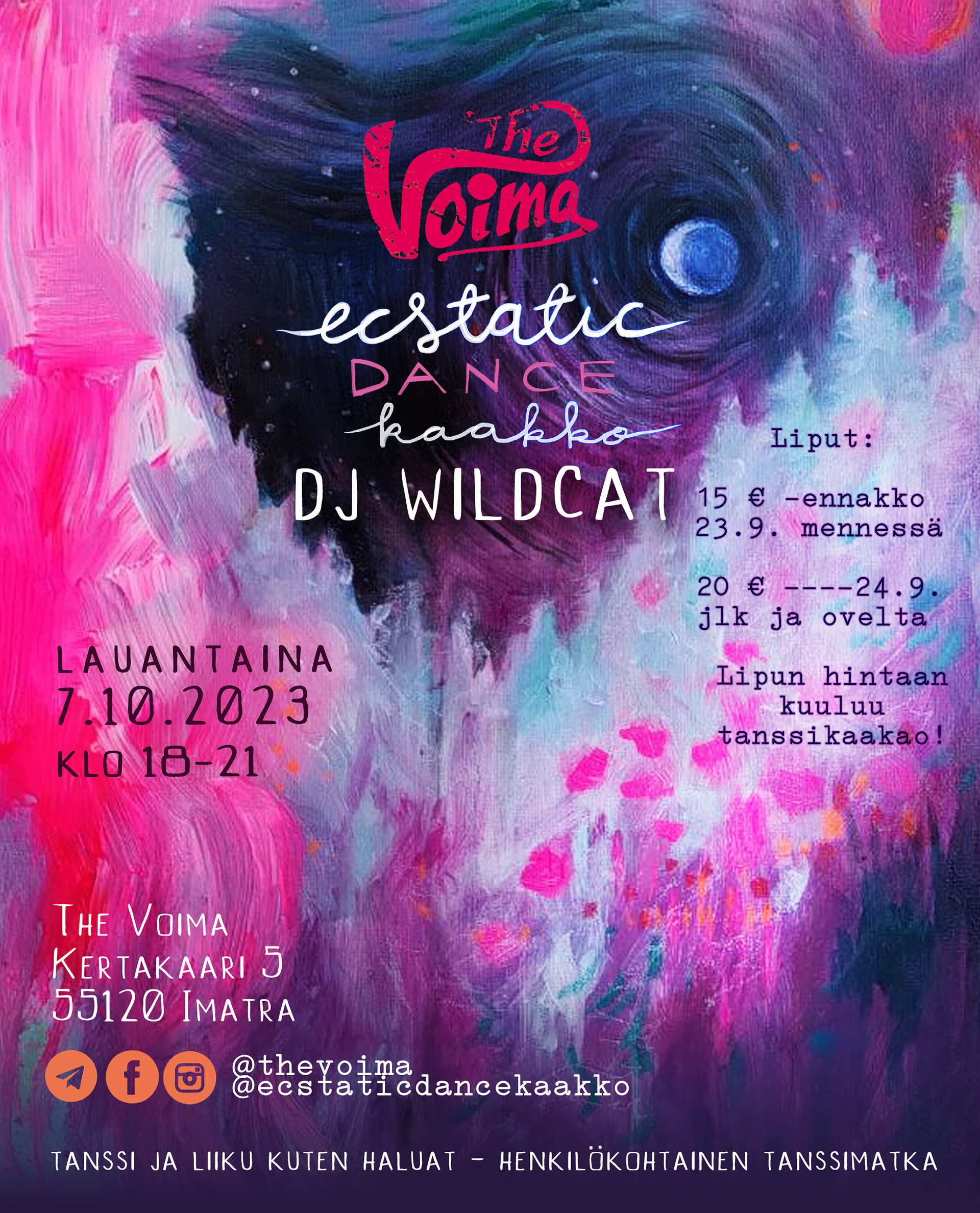 Ecstatic Dance -tapahtumajuliste 