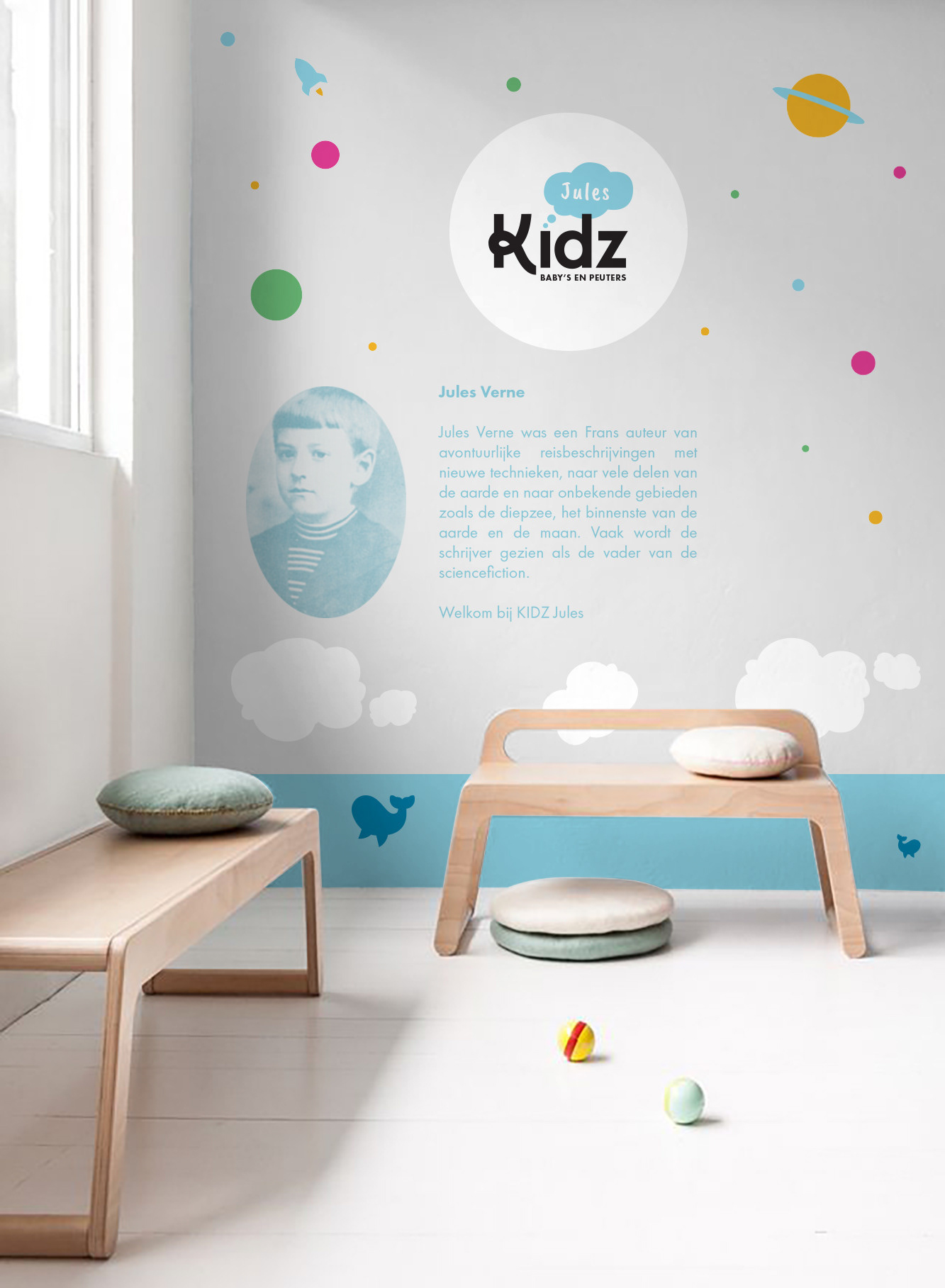 Branding voor kinderopvanggroep Kidz te Roeselare.