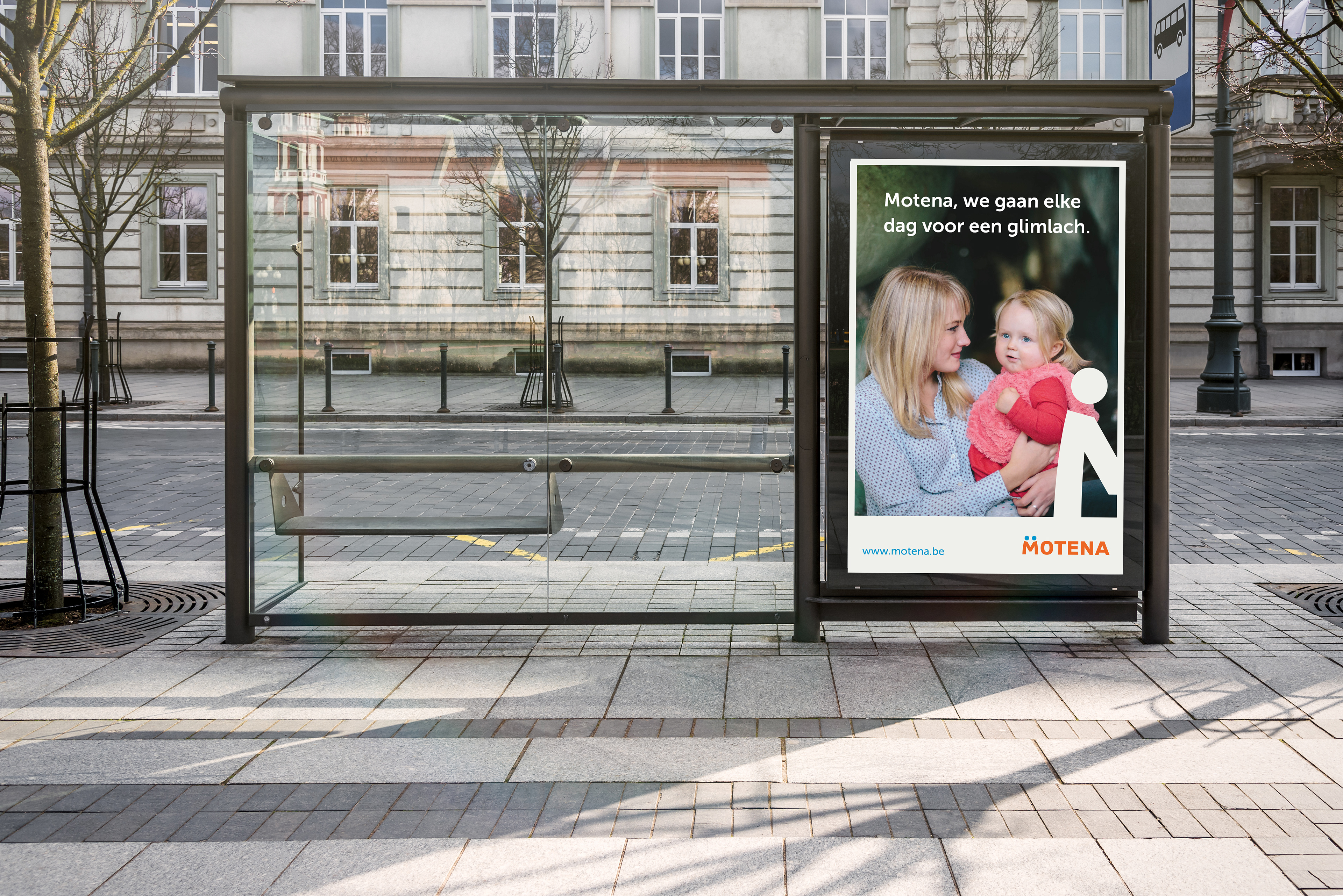 Branding voor Motena in Roeselare.