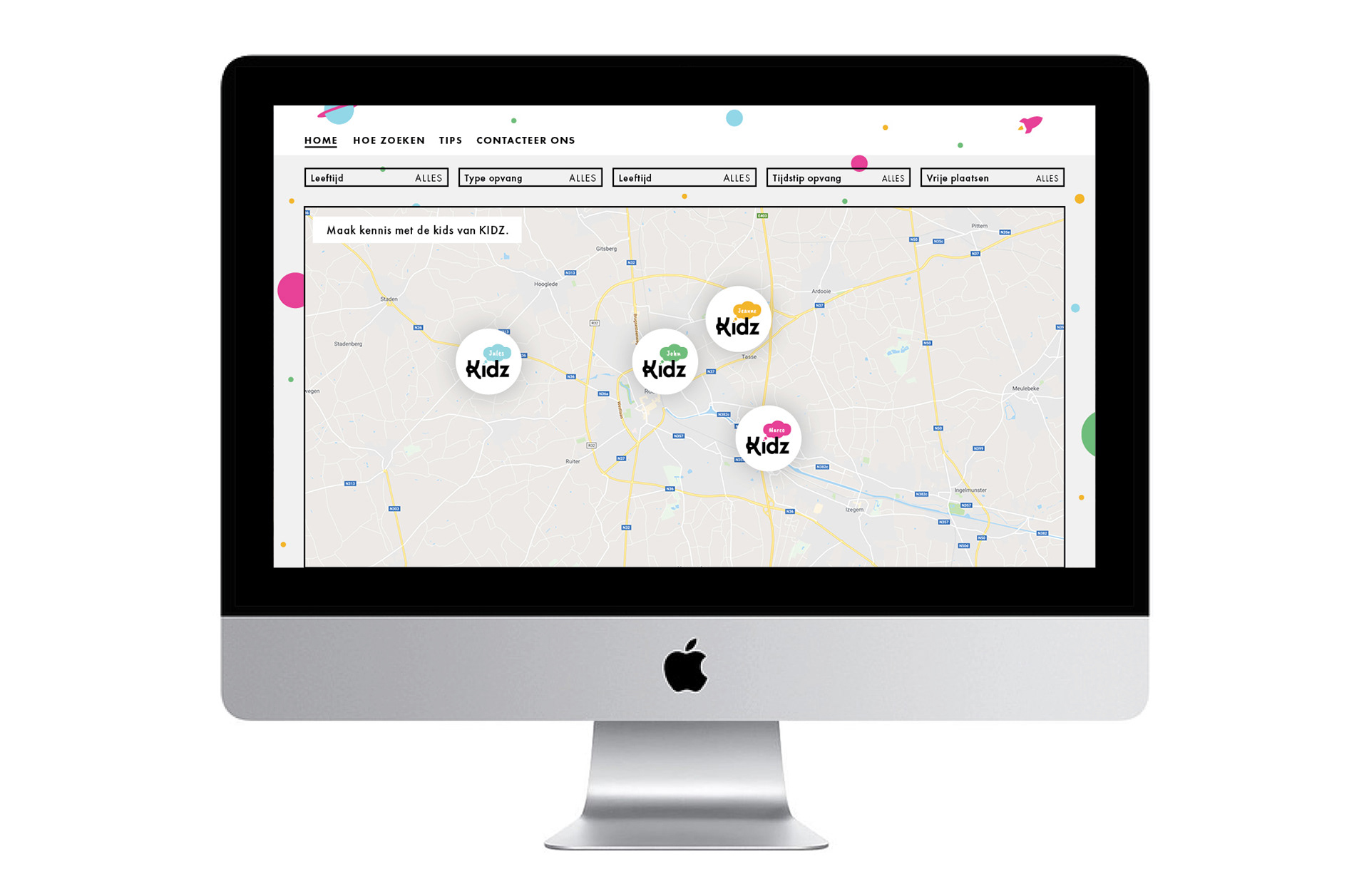 Branding voor kinderopvanggroep Kidz te Roeselare.