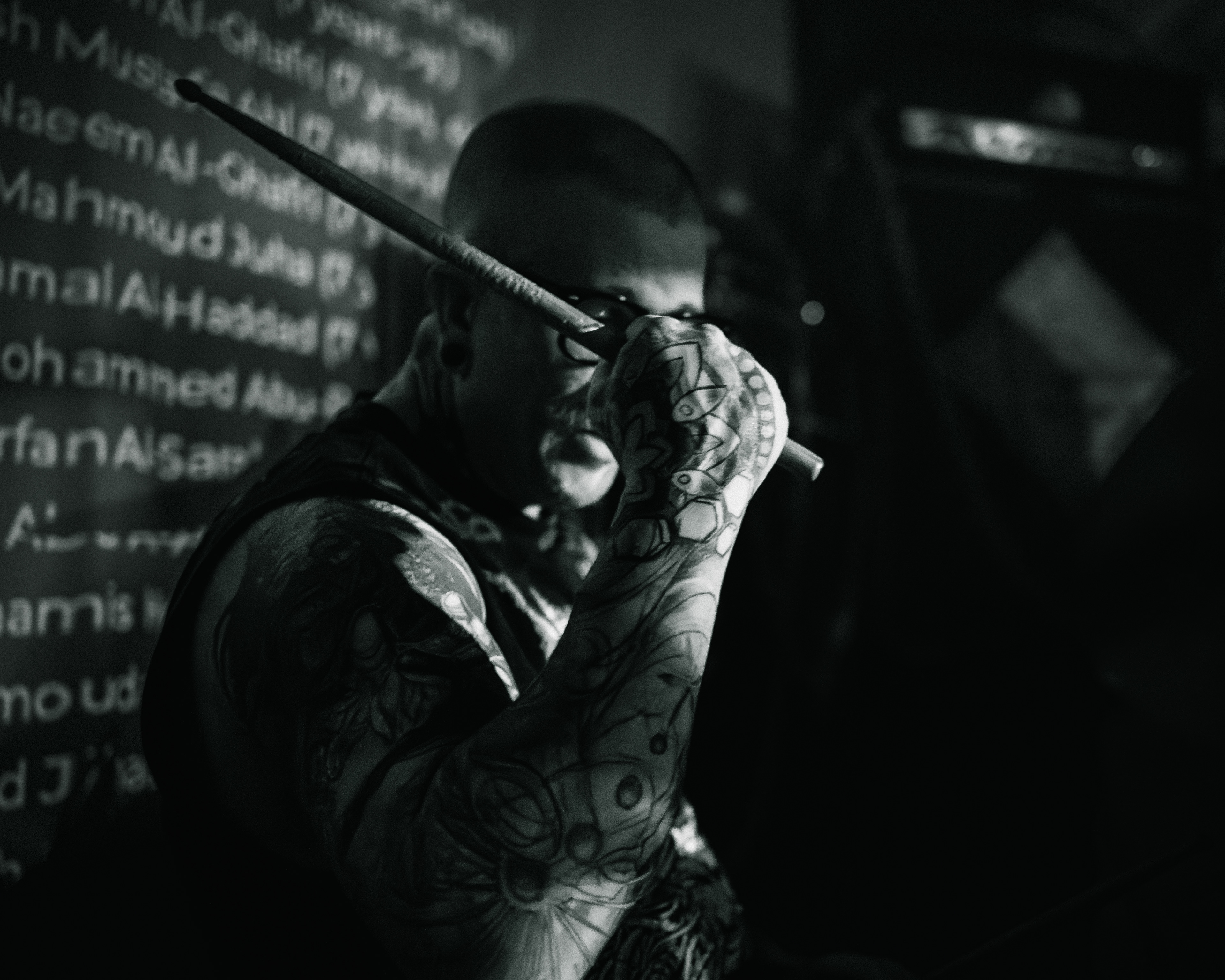 Balkan - Astoria - Vancouver - in camera double exposure of the drummer 