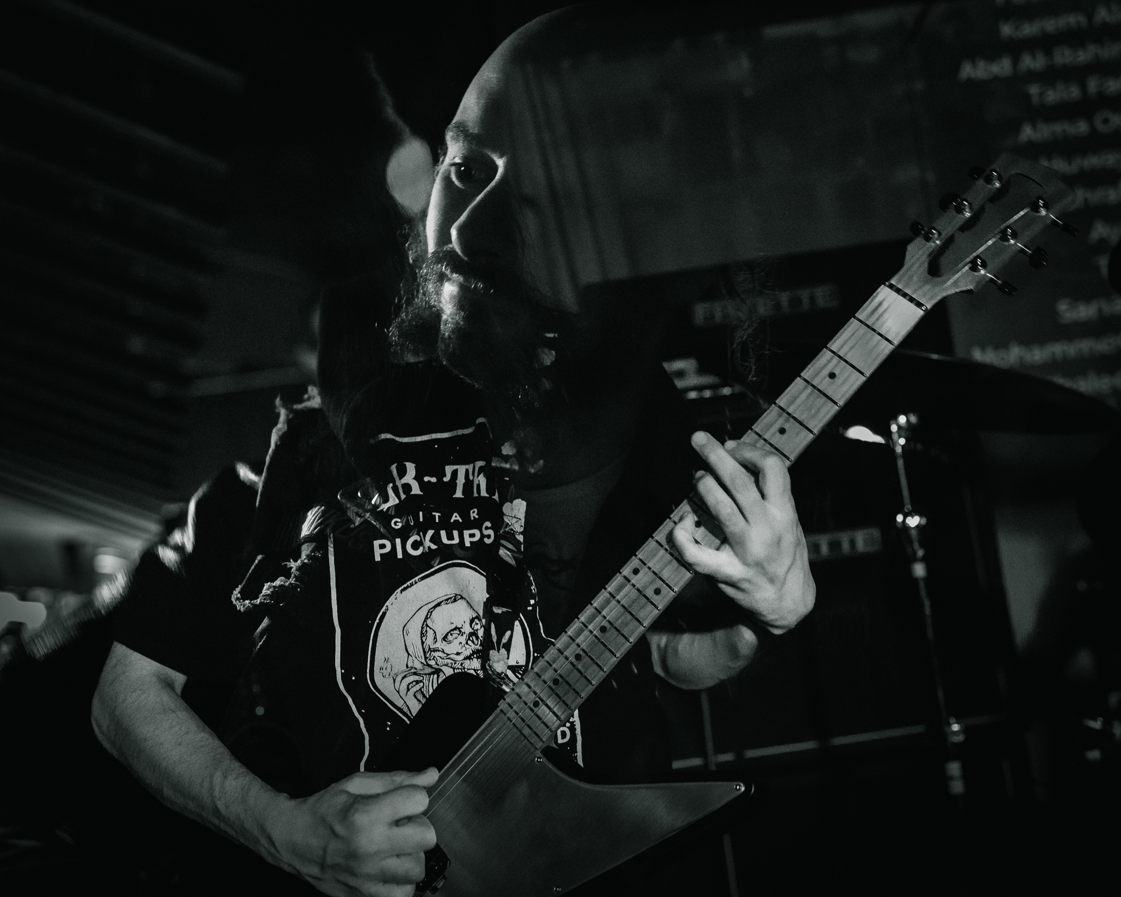 Balkan - Astoria - Vancouver - in camera double exposure of the crowd and guitarist