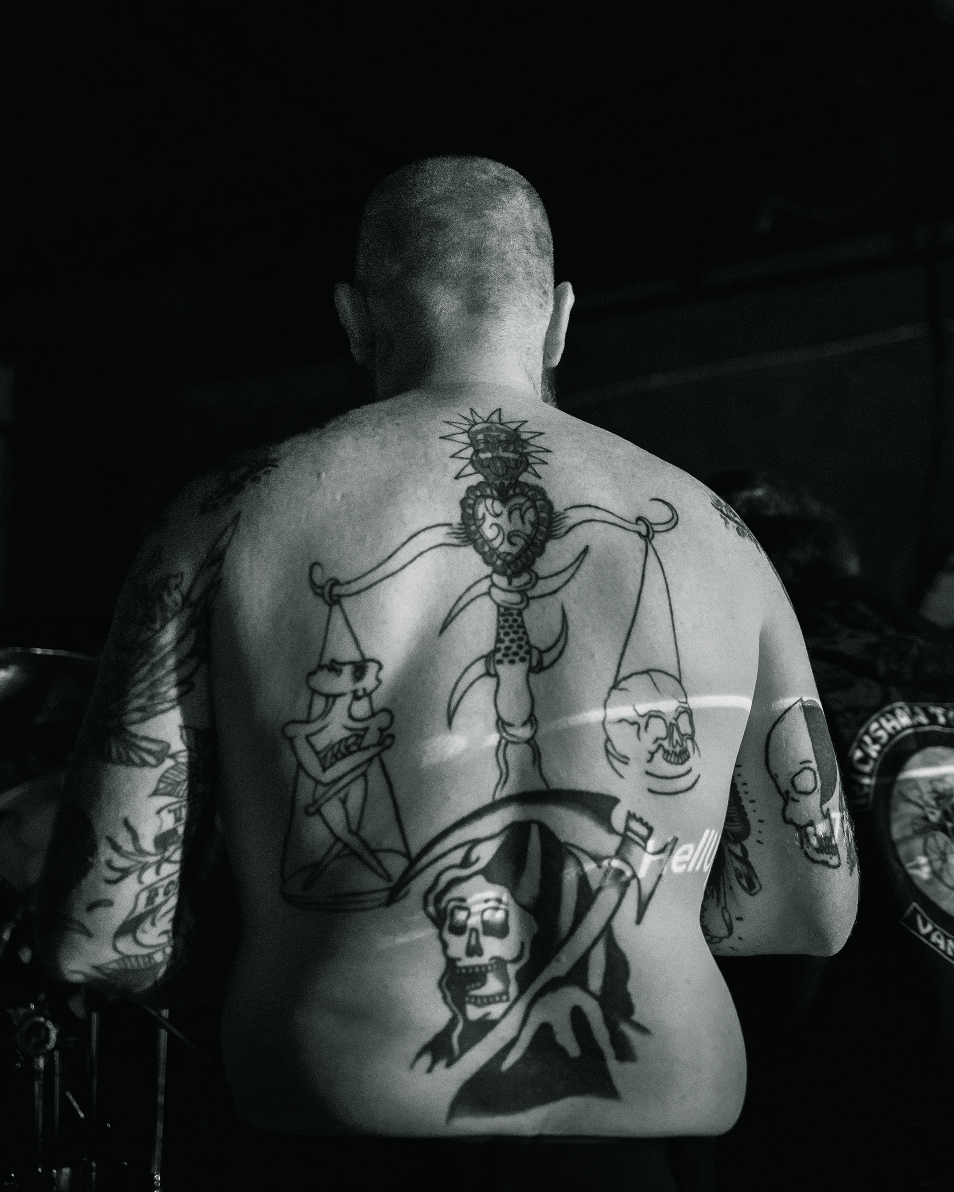 Balkan - Astoria - Vancouver -Portrait of the vocalist's tattoos