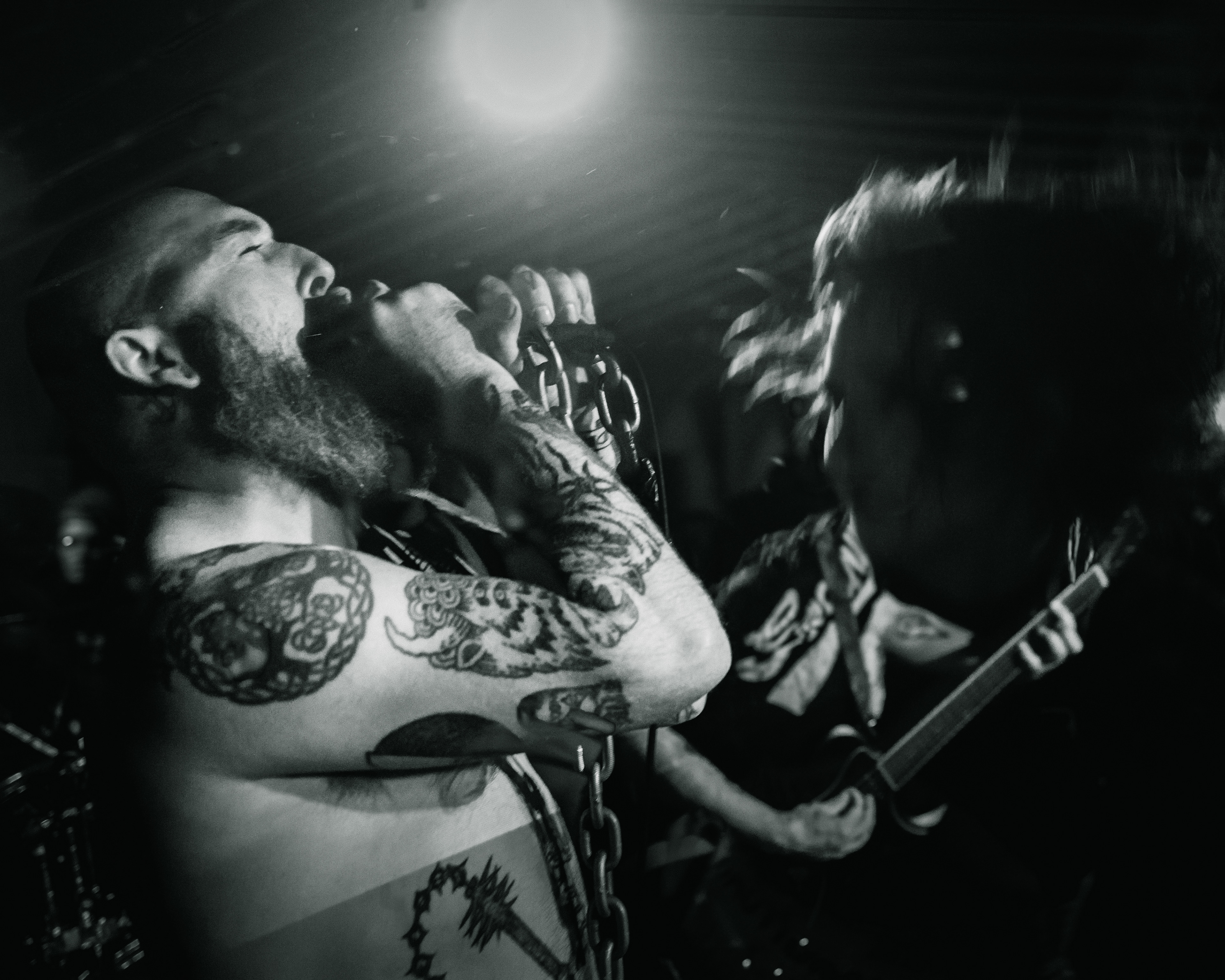 Balkan - Astoria - Vancouver - in camera double exposure of the vocalist and members of the crowd