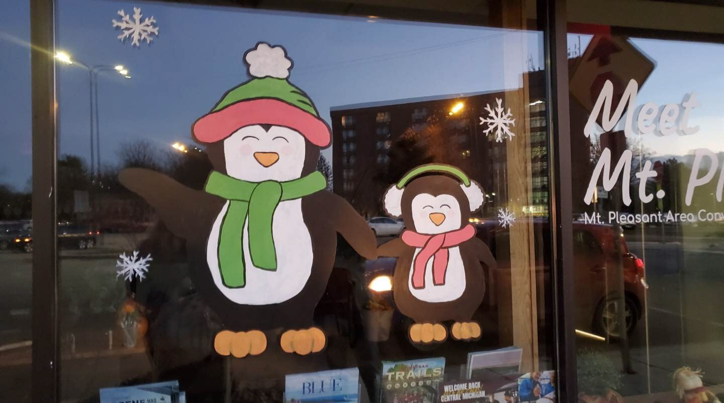 The final product of that window for the Mt. Pleasant Chamber of Commerce