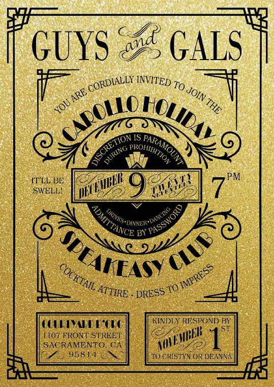 Office holiday party invitation
