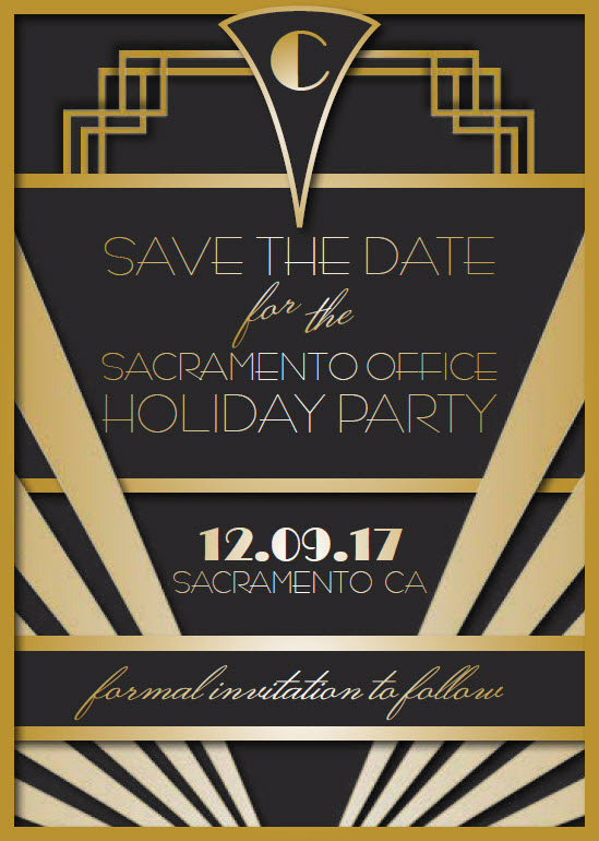 Office holiday party save the date