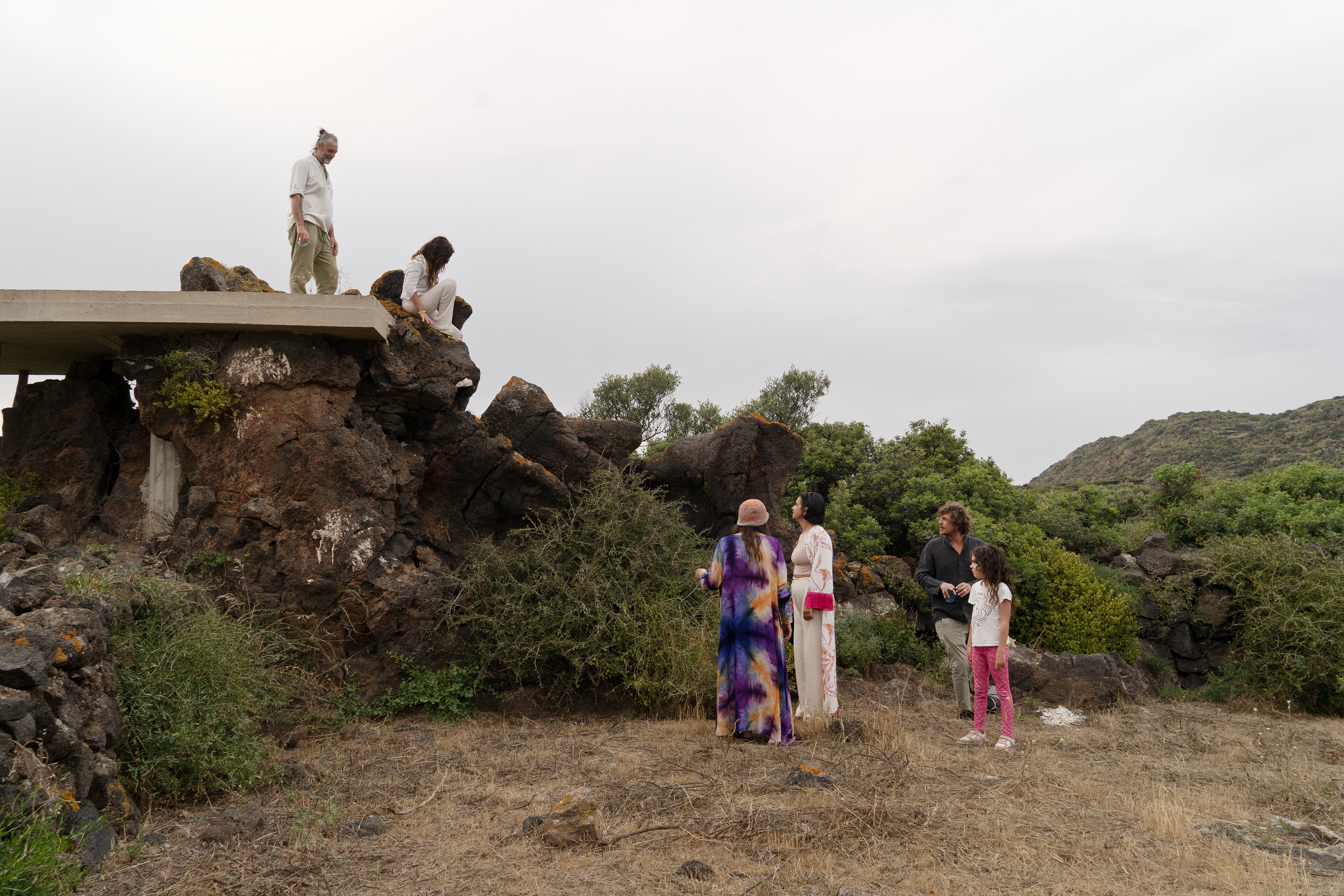 Shooting commissioned by Airbnb Experiences in 2025 at La Collina di Loredana in Pantelleria, a four-hectare land art park and open-air museum founded by Attilio Rappa.