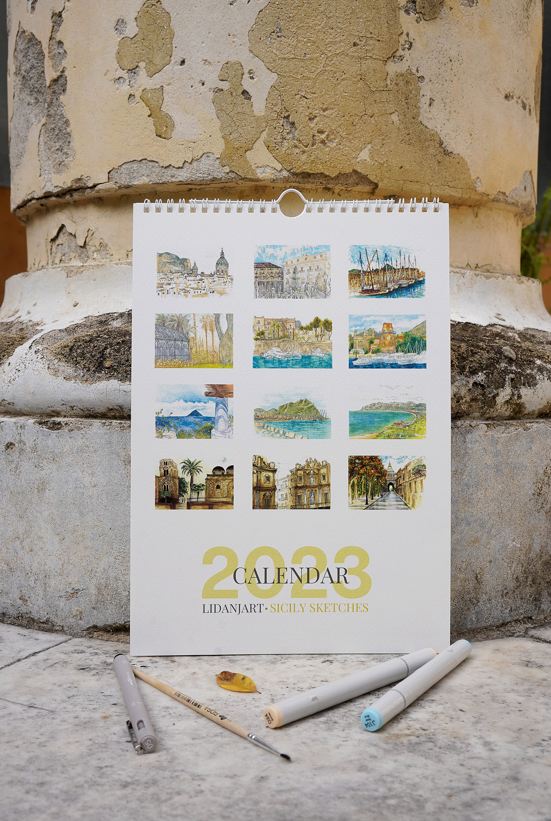 Promotional photography for Ukrainian artist Lidia Apanasenko to launch her new calendar.