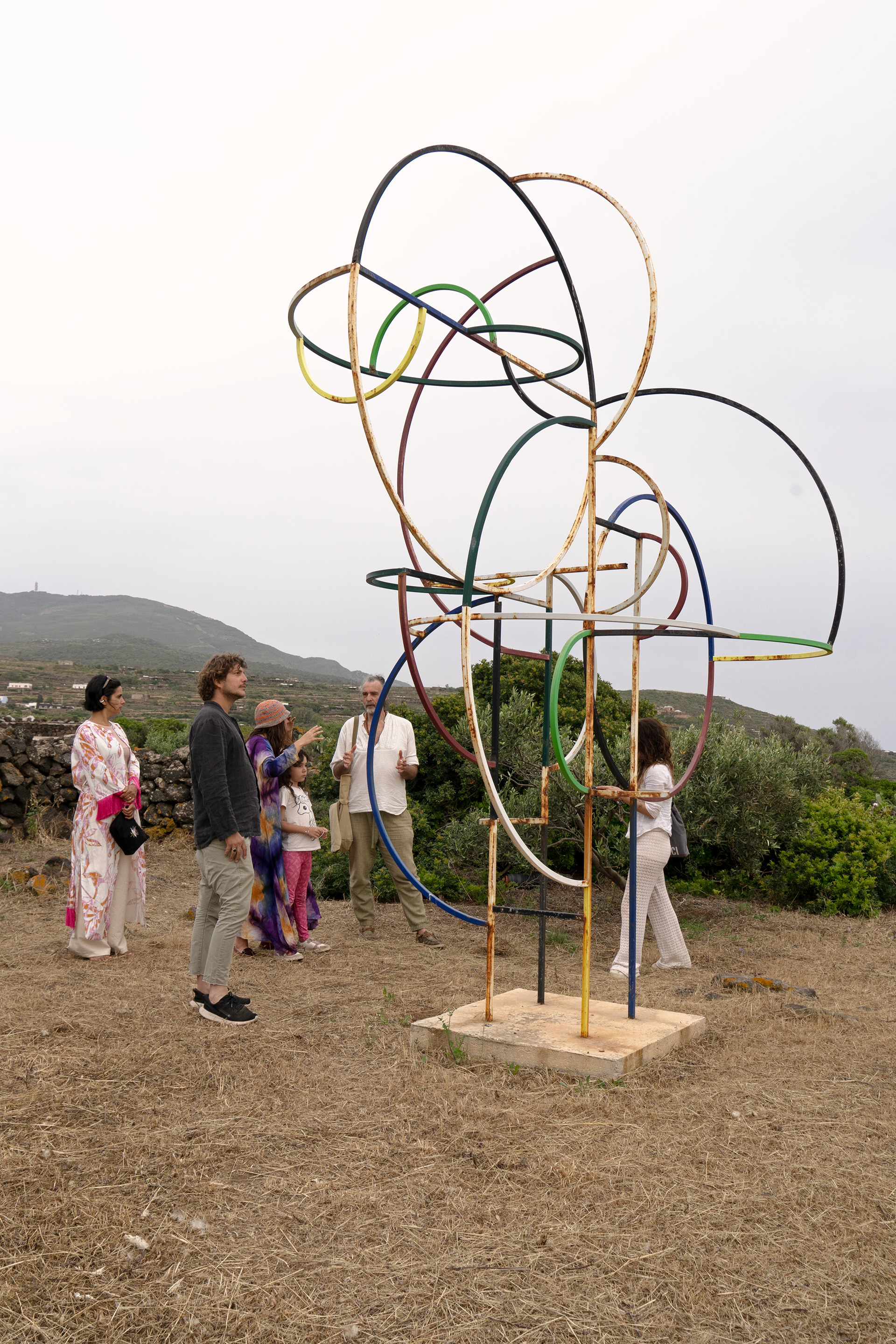 Shooting commissioned by Airbnb Experiences in 2025 at La Collina di Loredana in Pantelleria, a four-hectare land art park and open-air museum founded by Attilio Rappa.