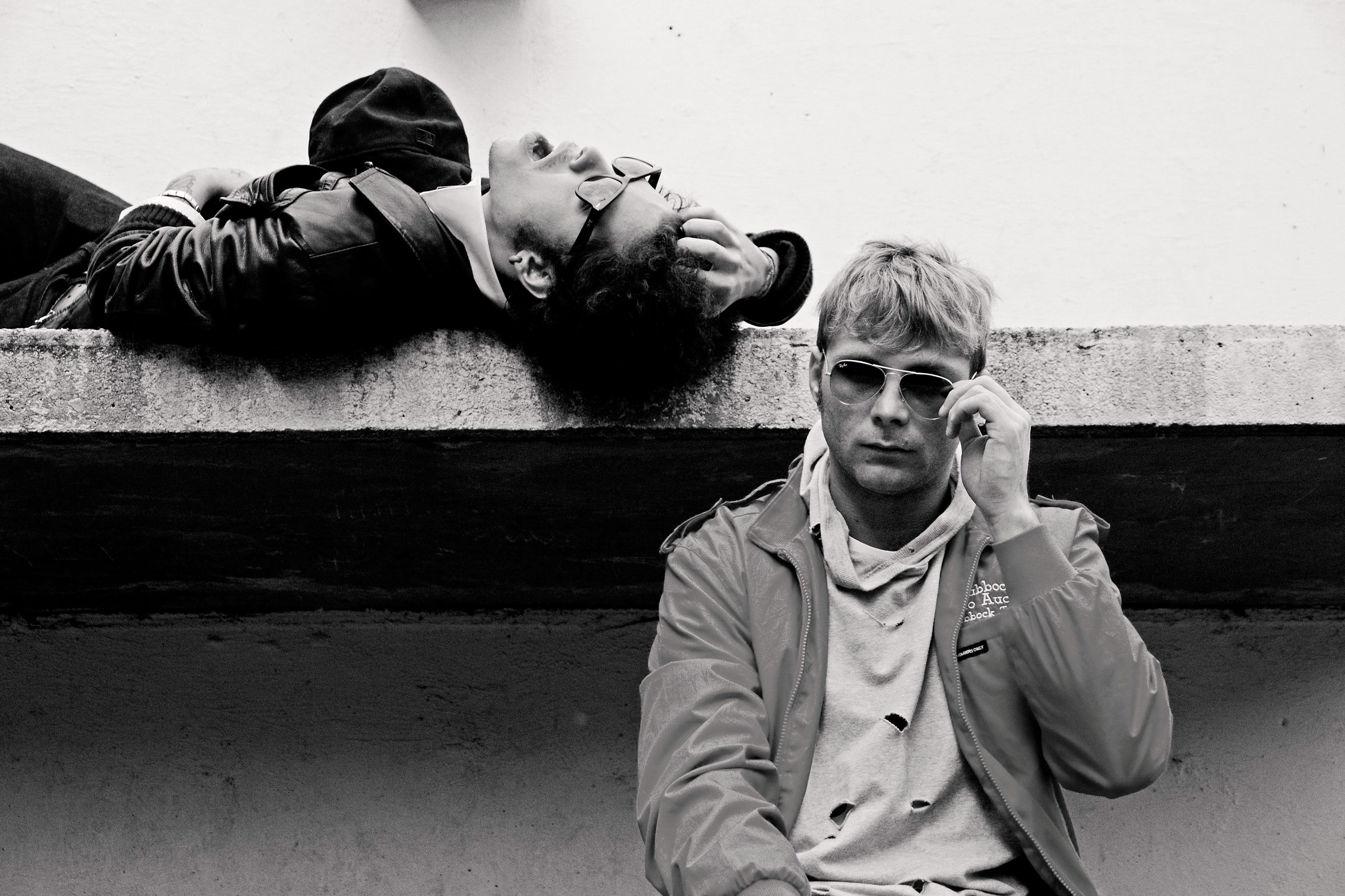 Photoshoot for the artwork of the duo "Lazy Ear", a side project of London-based artist Davide Shorty