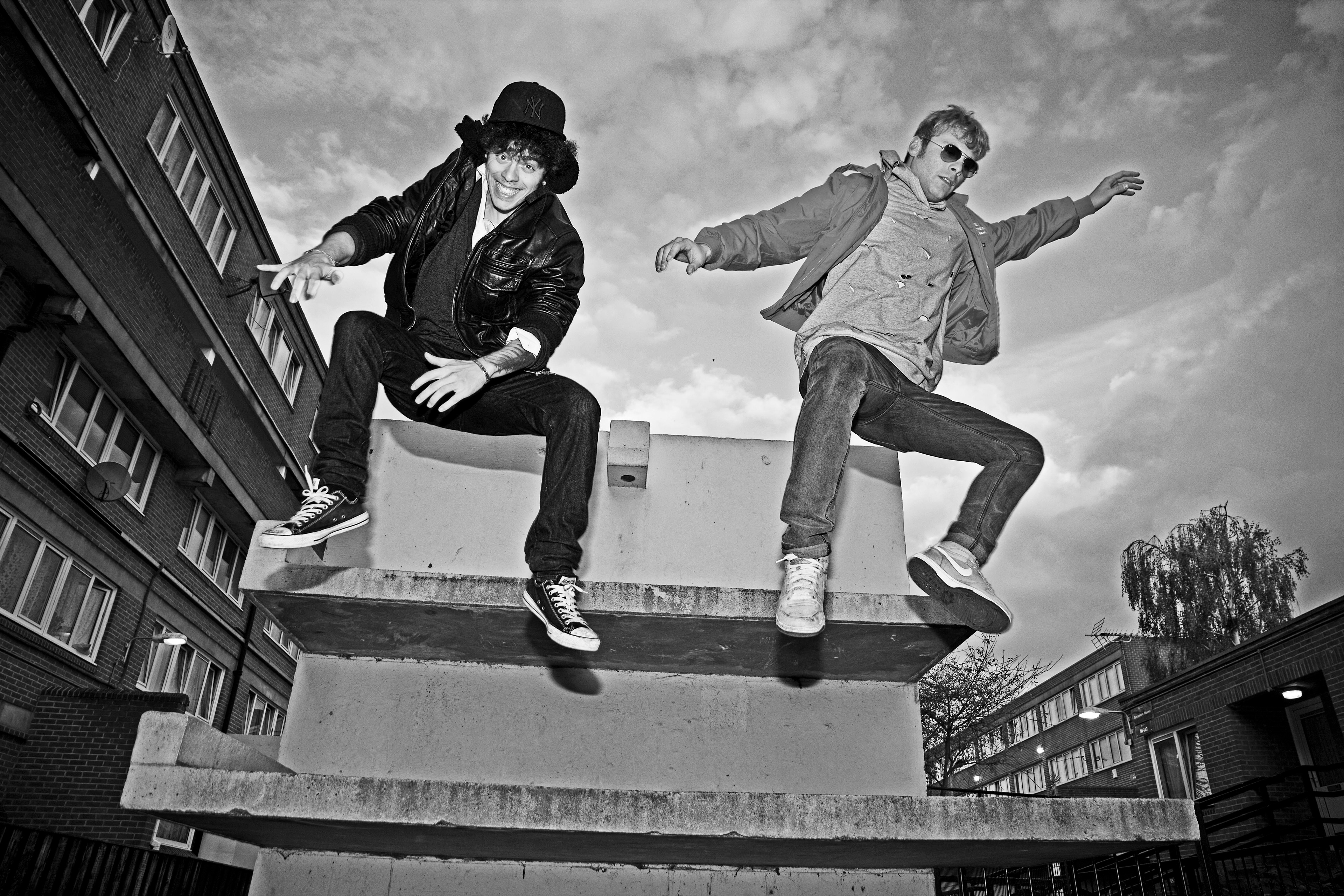 Photoshoot for the artwork of the duo "Lazy Ear", a side project of London-based artist Davide Shorty