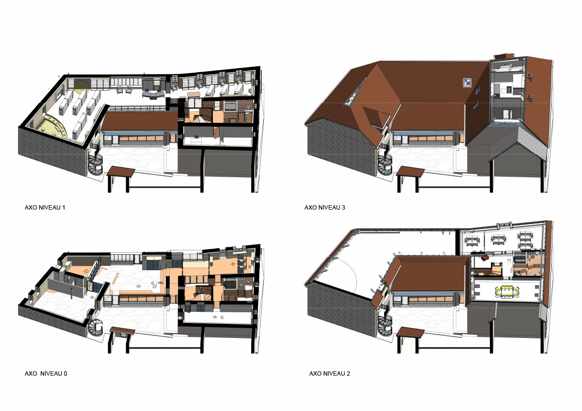 Vues axonométriques par niveaux
