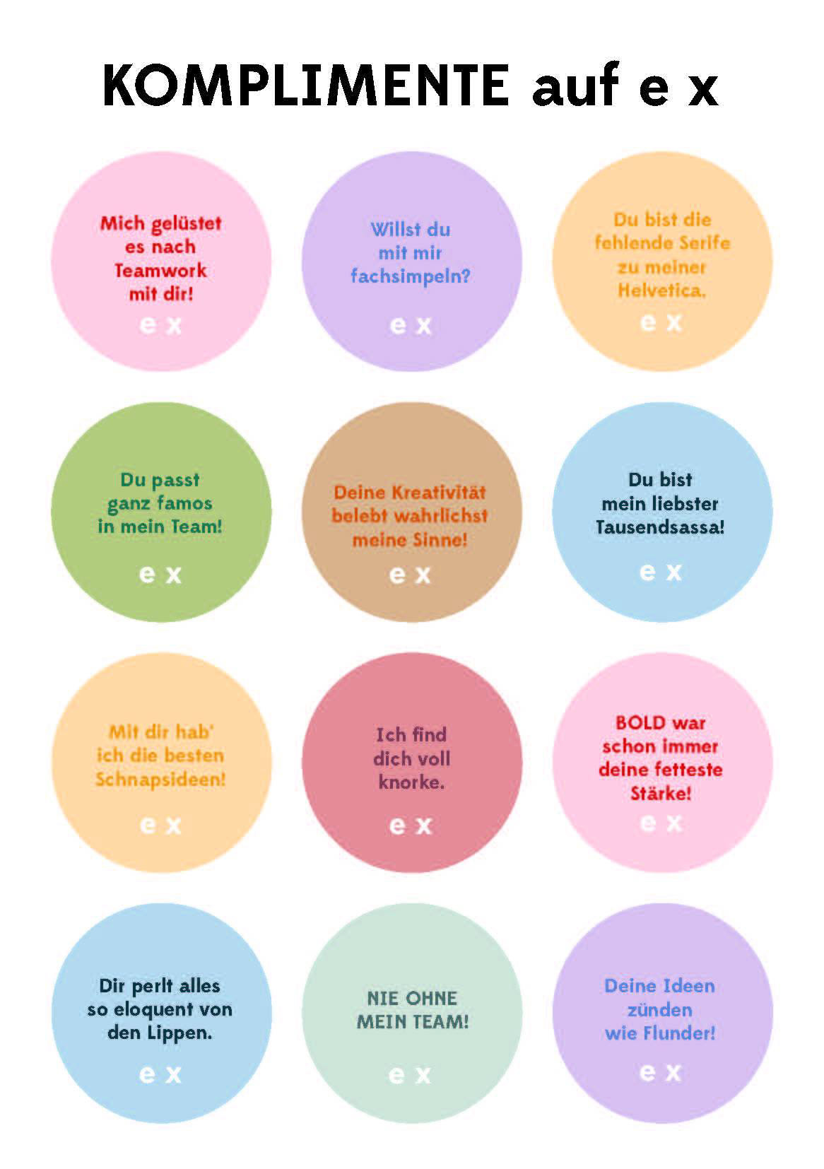 Komplimente To Go (Sticker)