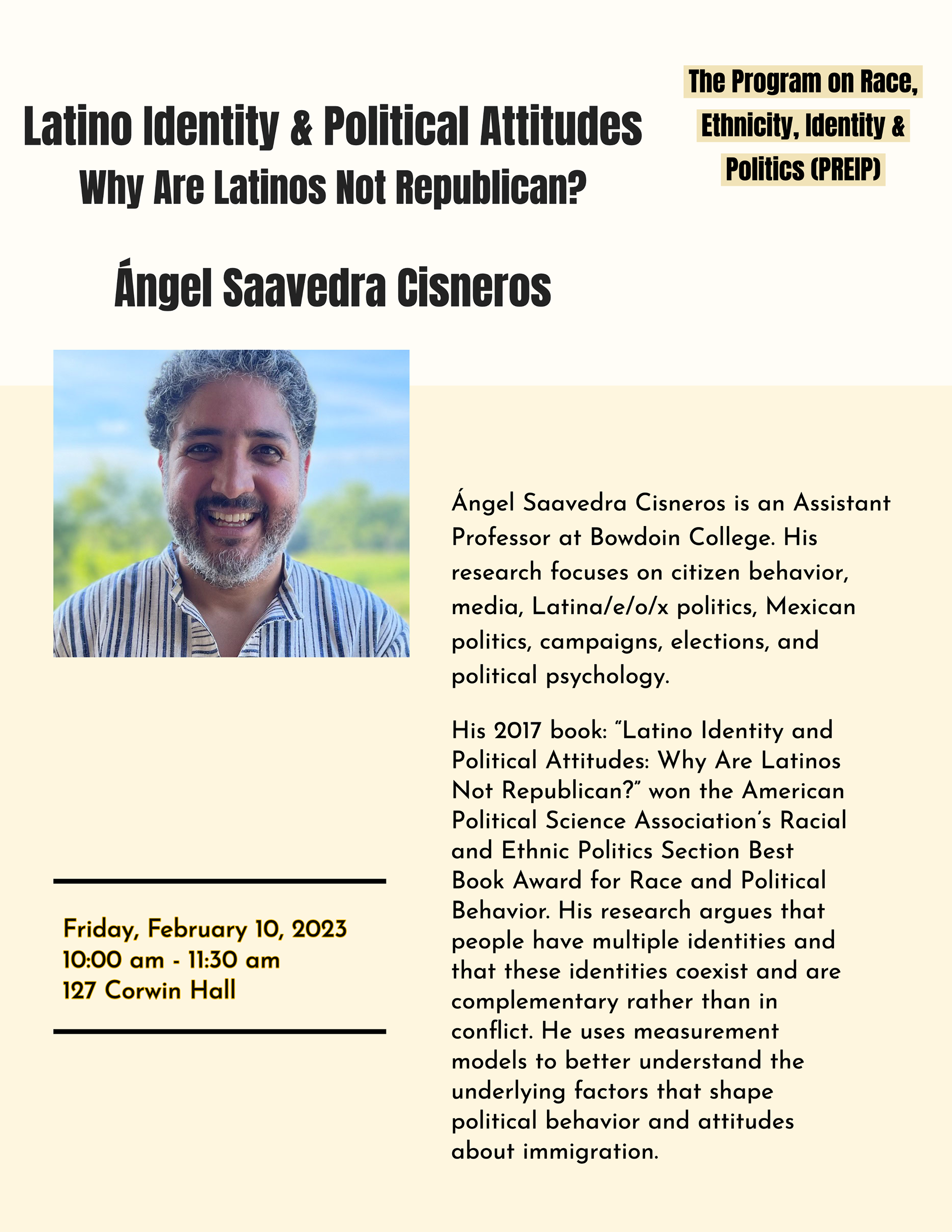 Lab on Politics, Race & Experimental Methods