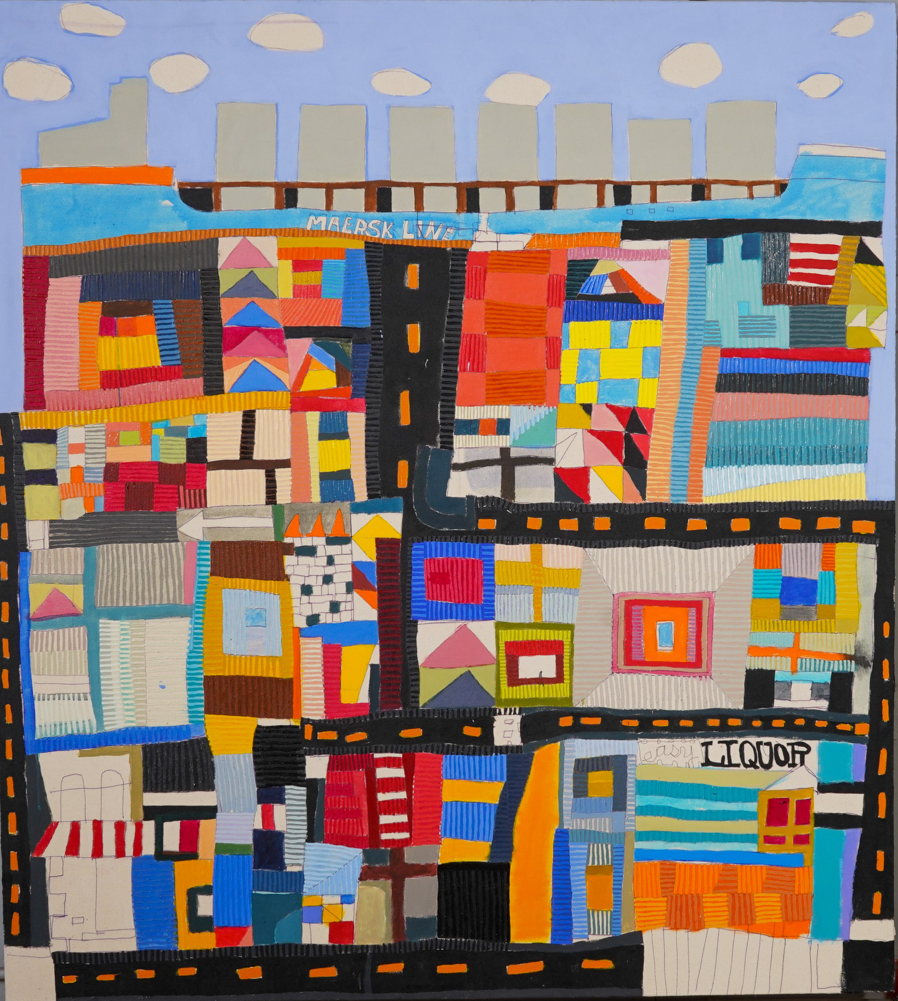 Gees Port. 52"x 60" Oil on Canvas