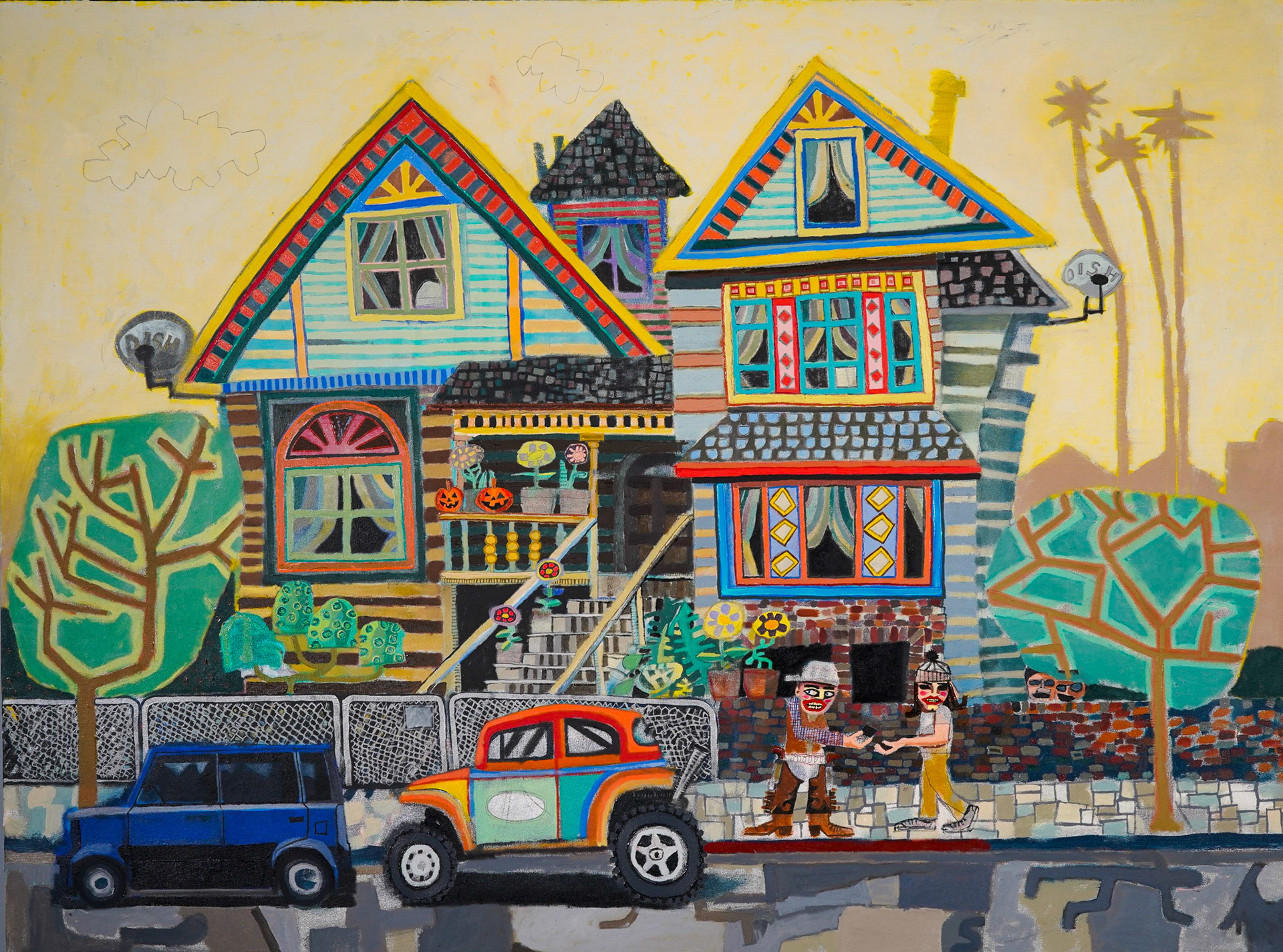 28th and Myrtle. 60"x 72" Oil on Canvas.