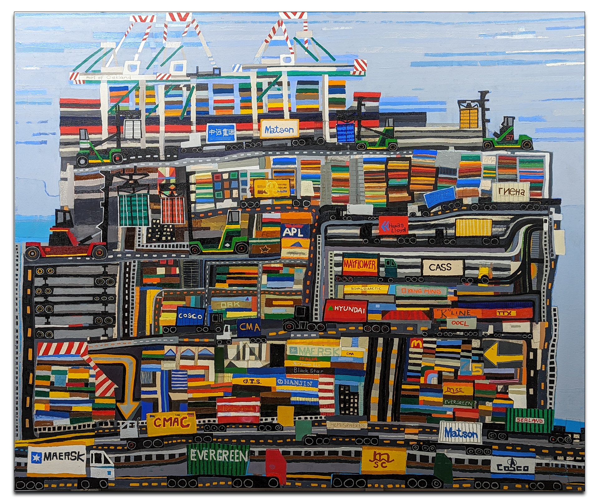Port. 60"x 84" Oil on Canvas.