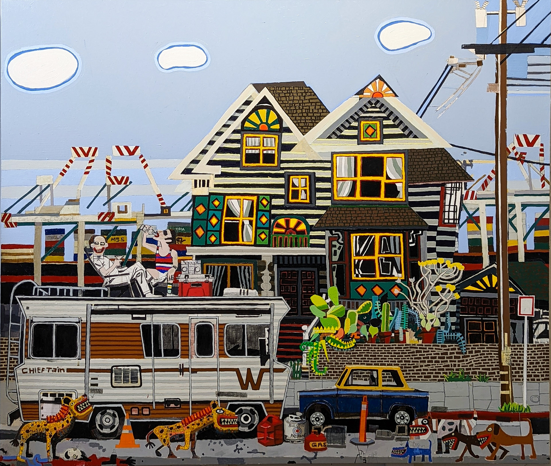 Wood Street. 64"x 72" Oil on Canvas