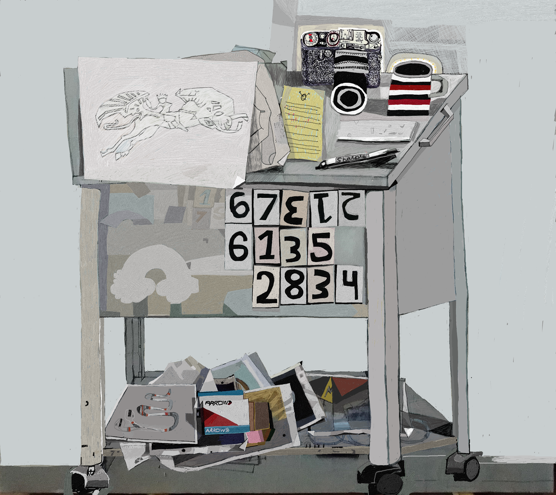 Dr awing Cart.