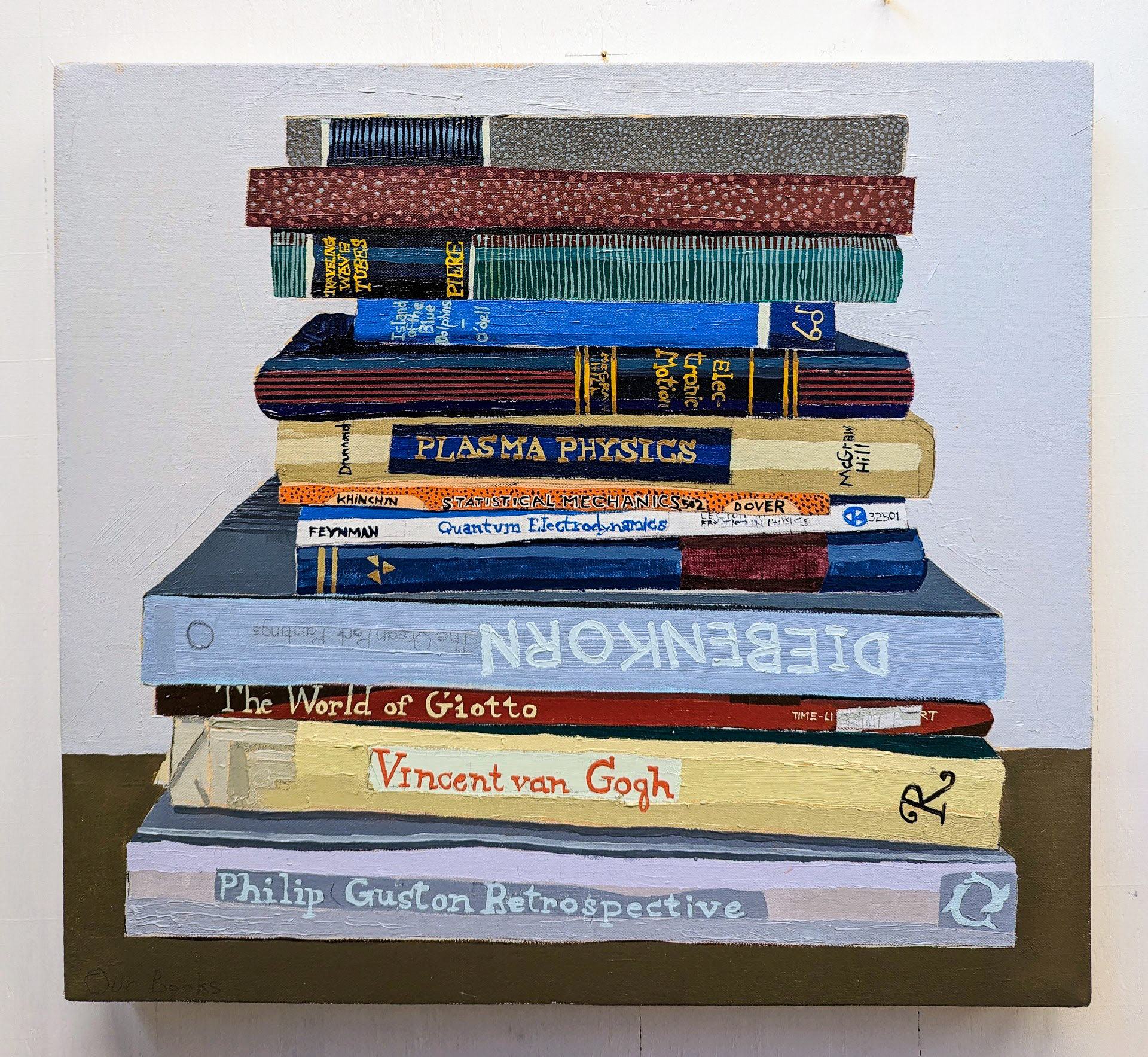 Books. 17"x 19" Oil on Canvas.
